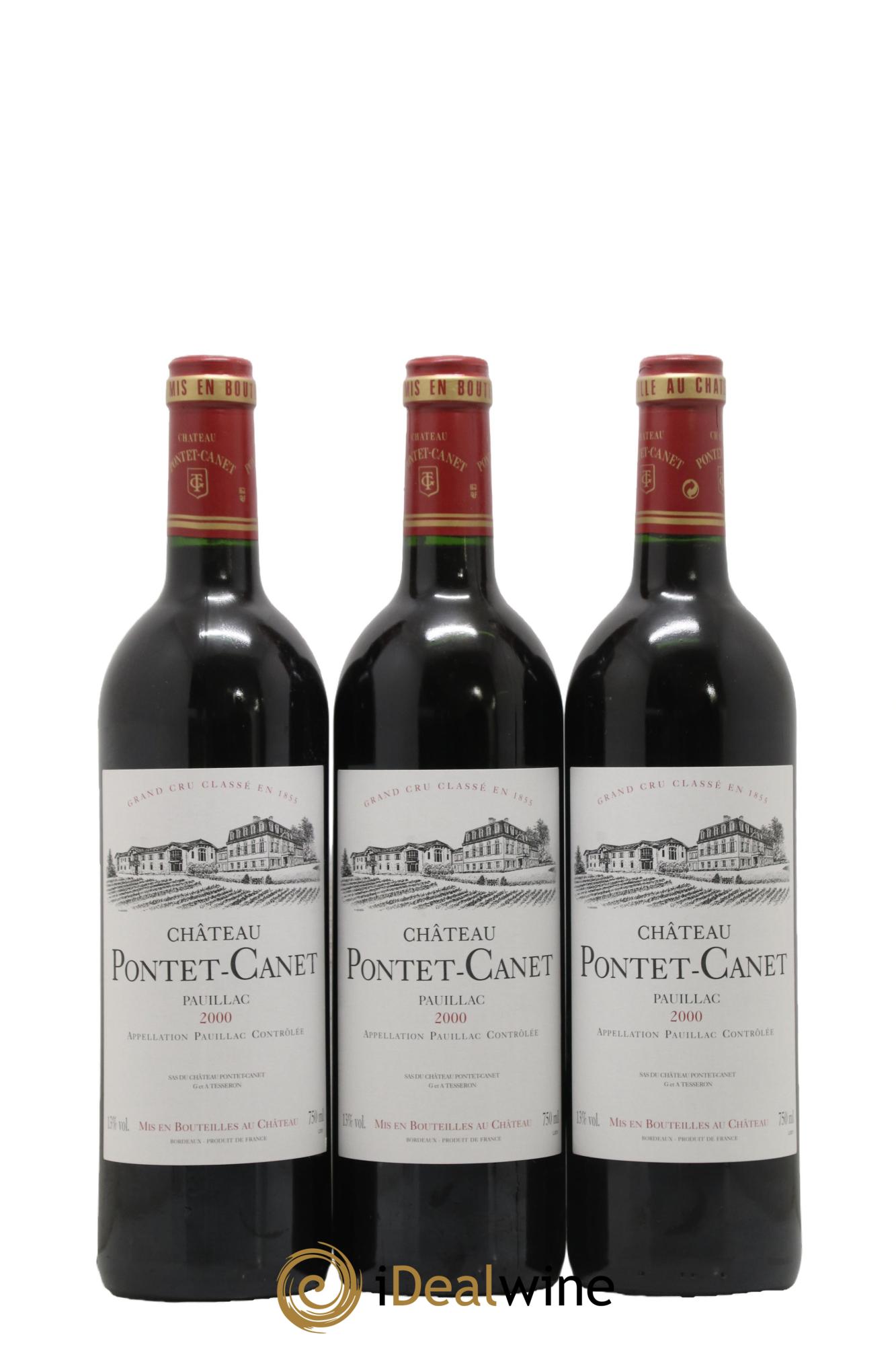 Château Pontet Canet 5ème Grand Cru Classé 2000 - Posten von 6 Flaschen - 1