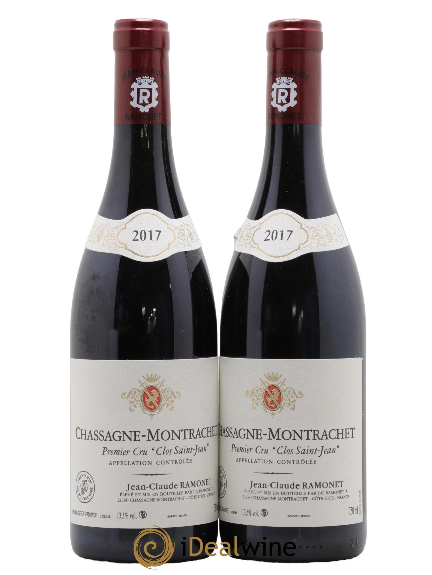 Chassagne-Montrachet 1er Cru Clos Saint-Jean Ramonet (Domaine) 2017 - Lot de 2 bouteilles - 0