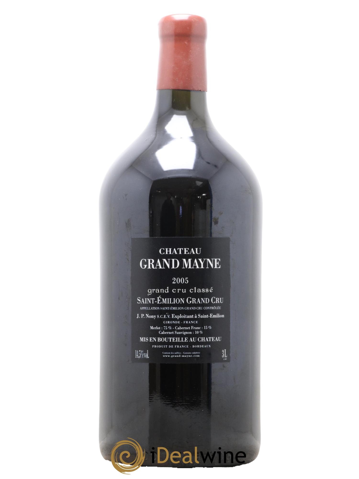 Château Grand Mayne Grand Cru Classé 2005 - Lot de 1 double magnum - 2
