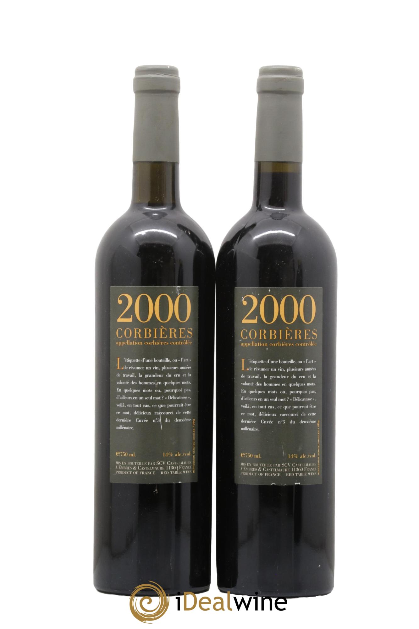 Corbières Numéro 3 Castelmaure 2000 - Lot de 2 bouteilles - 1