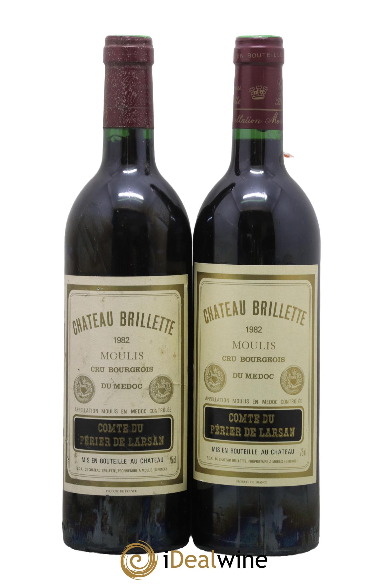 Château Brillette Cru Bourgeois 1982 - Lot of 2 bottles - 0