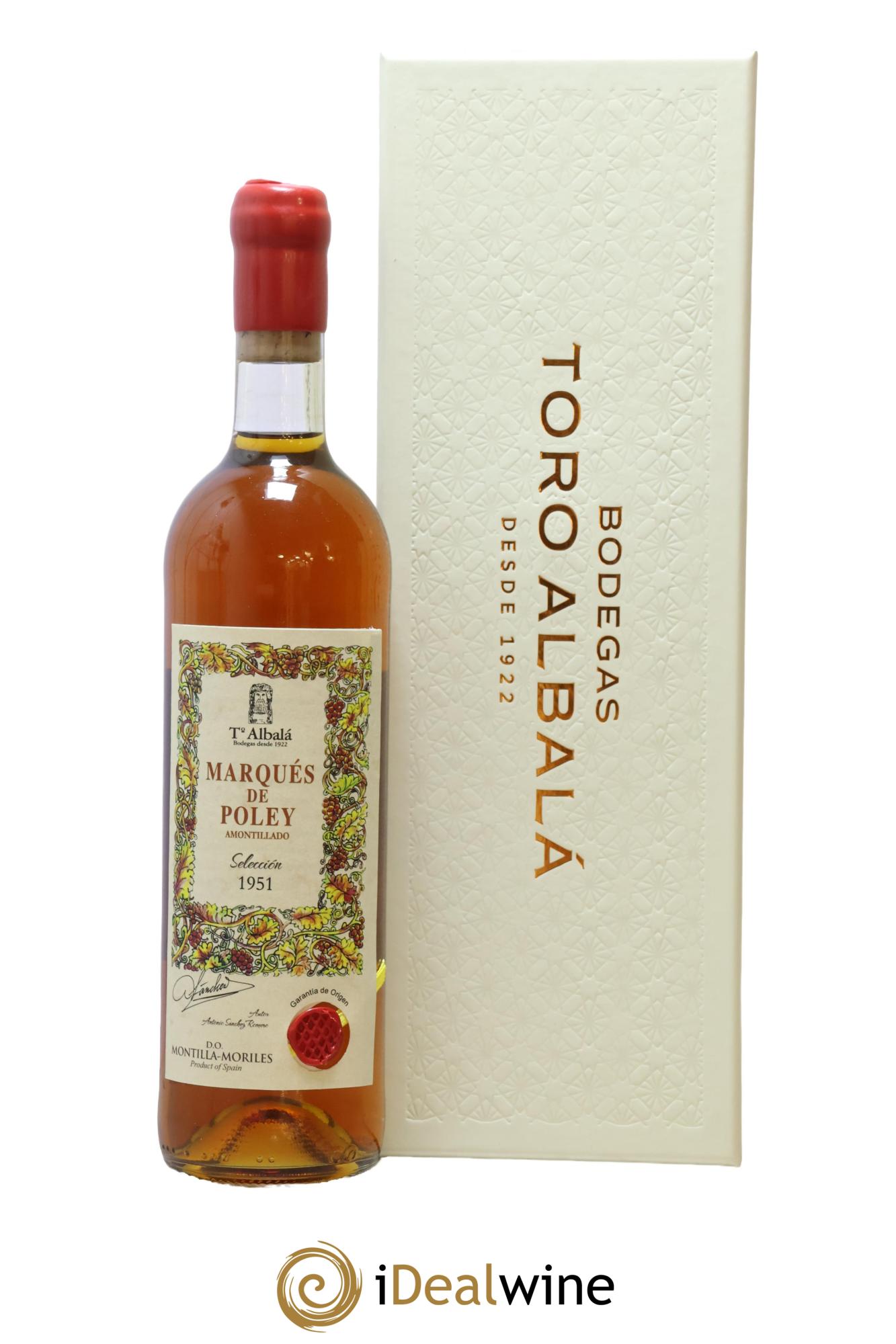 Montilla Moriles Marqués de Poley Amontillado Seleccion Toro Albala 1951 - Lot de 1 bouteille - 0