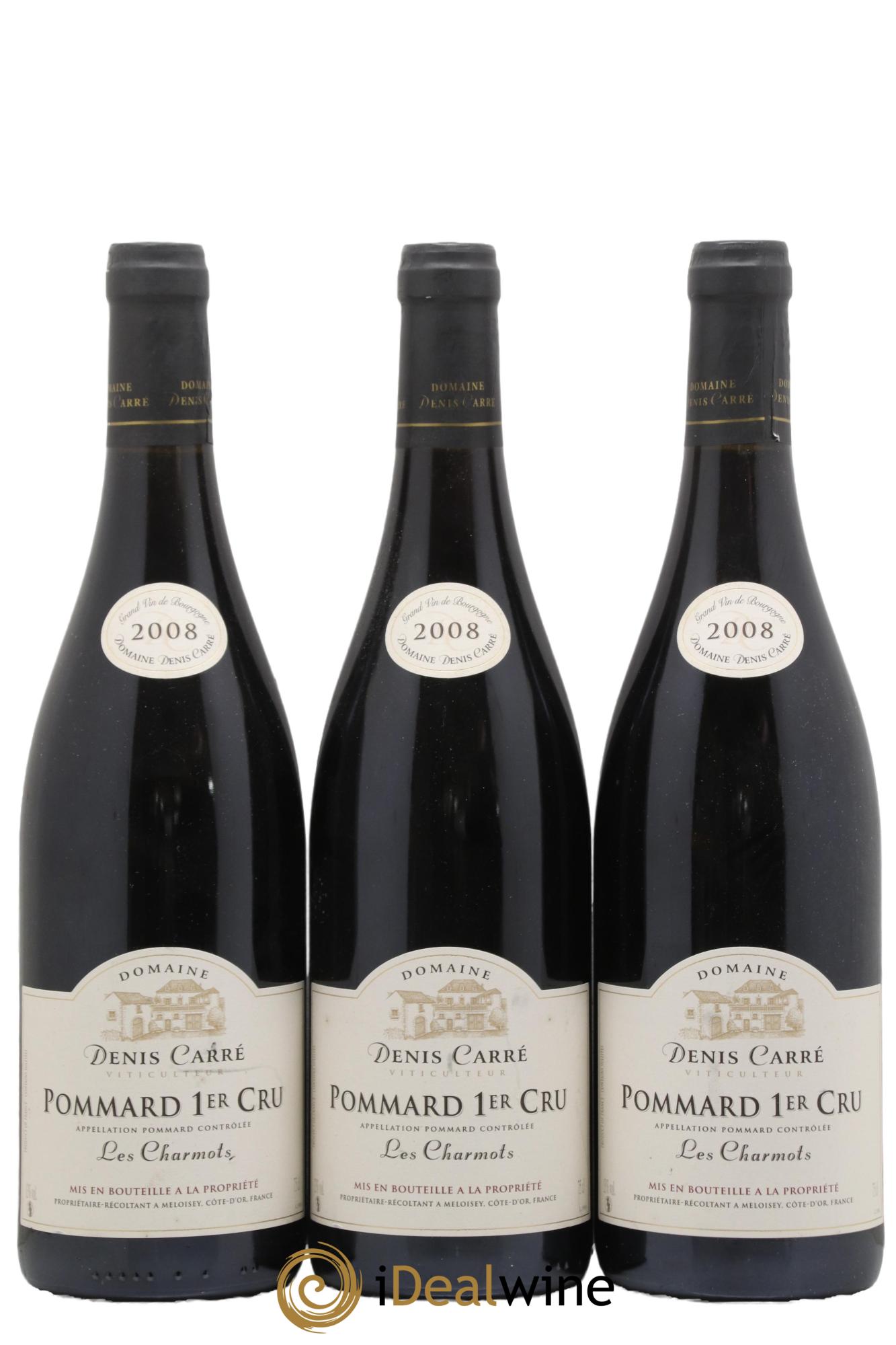 Pommard 1er Cru Les Charmots Denis Carré 2008 - Posten von 3 Flaschen - 0