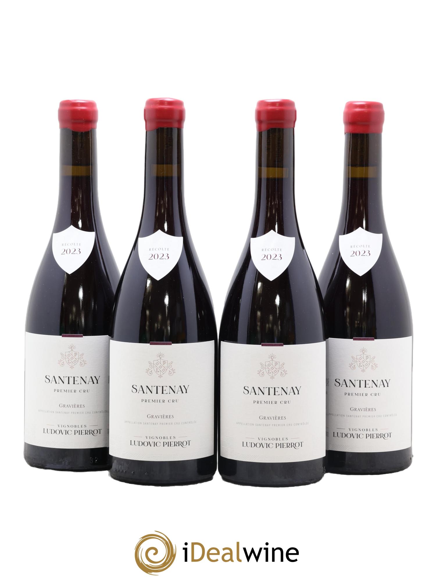Santenay 1er Cru Les Gravieres ludovic pierrot 2023 - Lot de 4 bouteilles - 0
