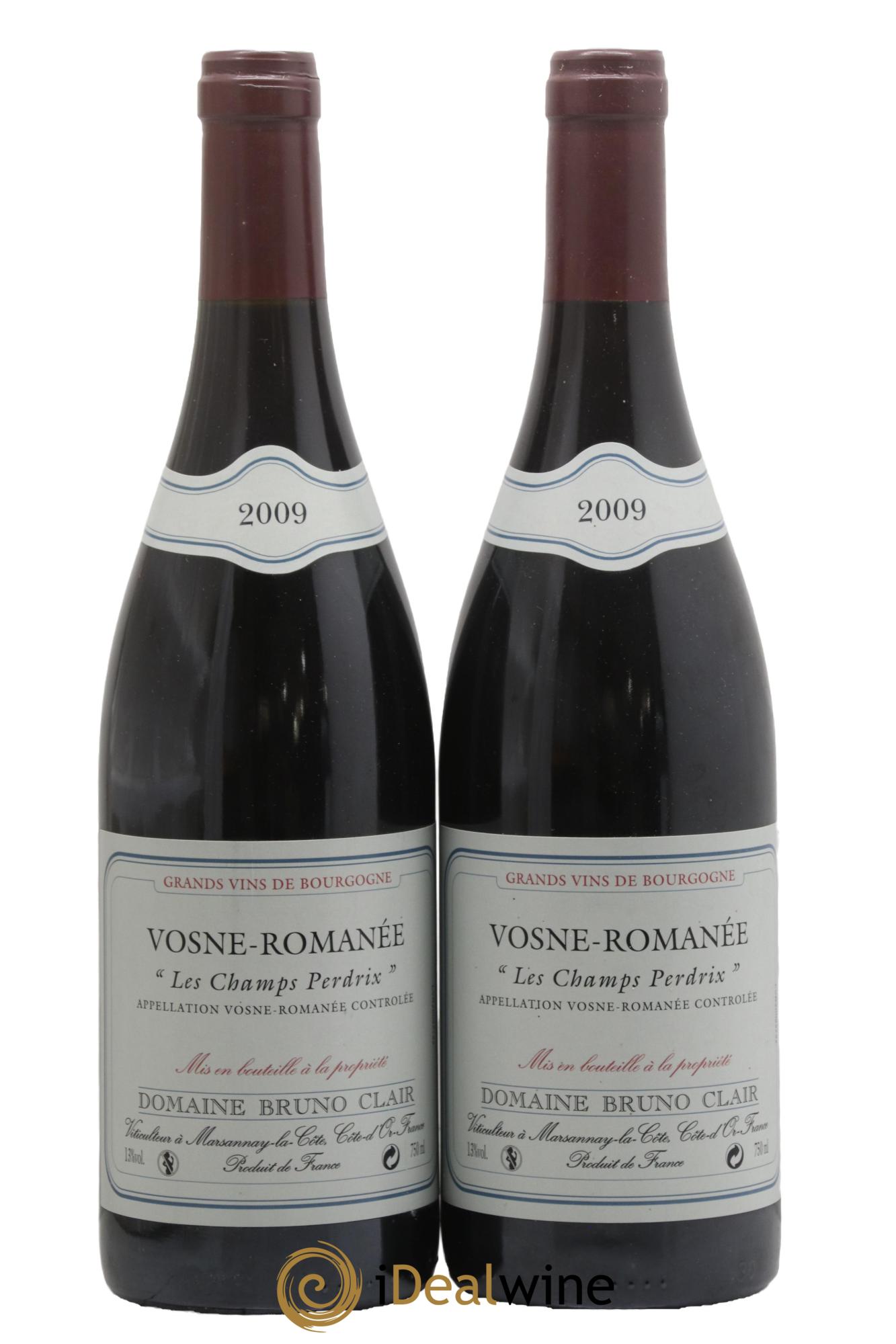 Vosne-Romanée Les Champs Perdrix Bruno Clair (Domaine) 2009 - Lot de 2 bouteilles - 0