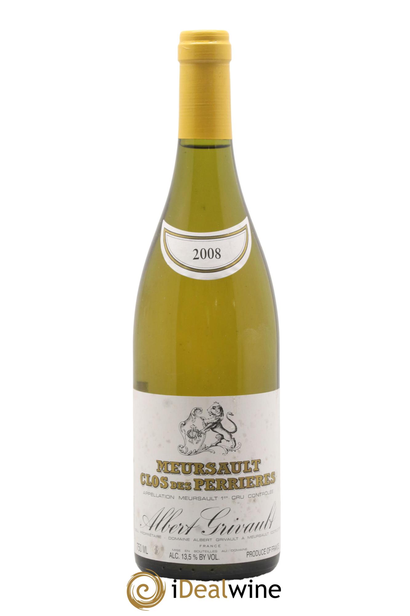 Meursault 1er Cru Clos des Perrières Monopole Albert Grivault 2008 - Lotto di 1 bottiglia - 0
