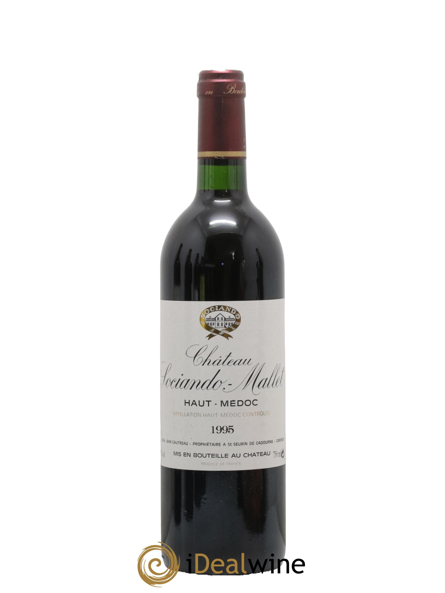 Château Sociando Mallet 1995 - Lot de 1 bouteille - 0