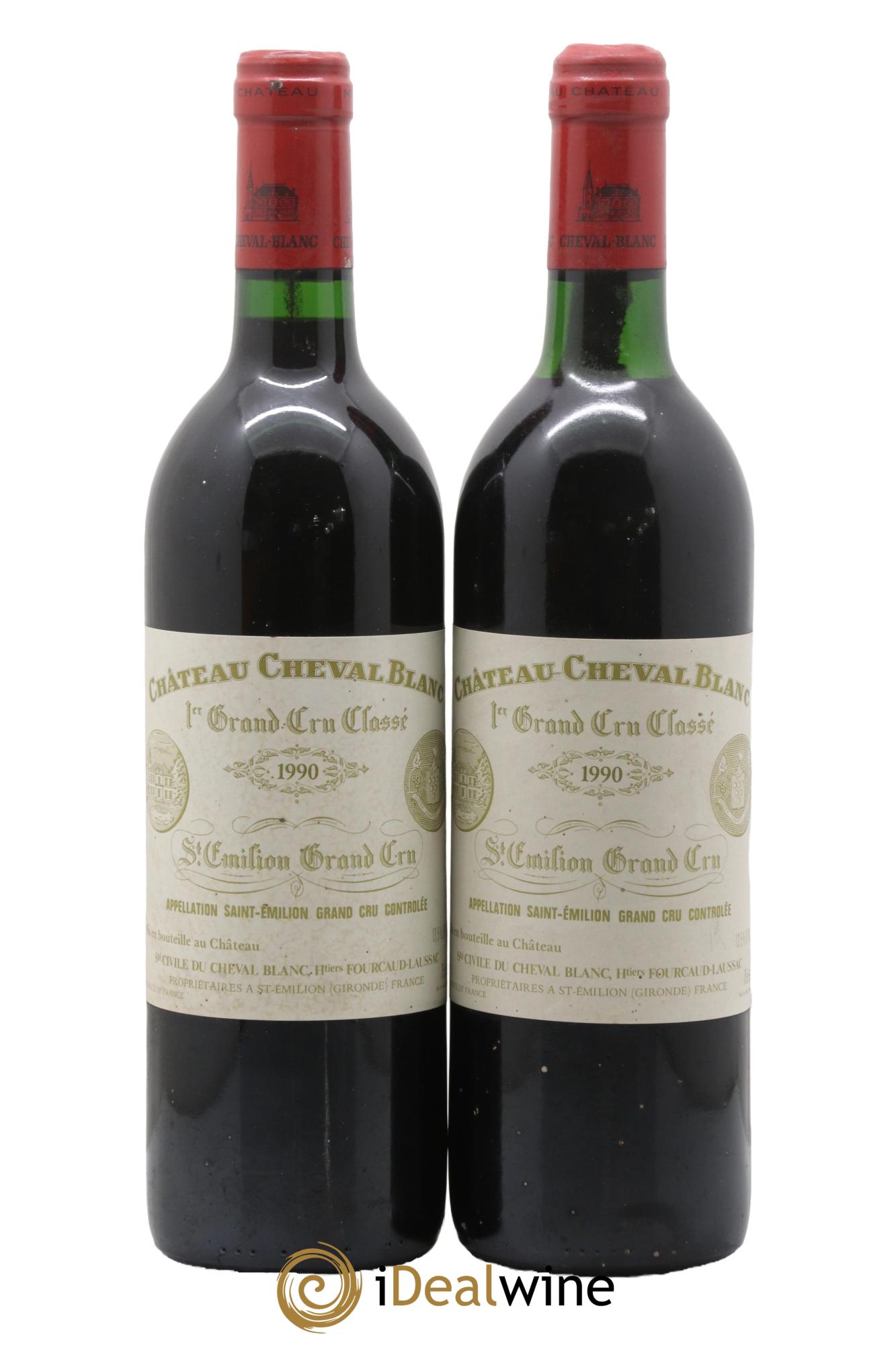 Château Cheval Blanc 1er Grand Cru Classé A 1990 - Lot de 2 bouteilles - 0