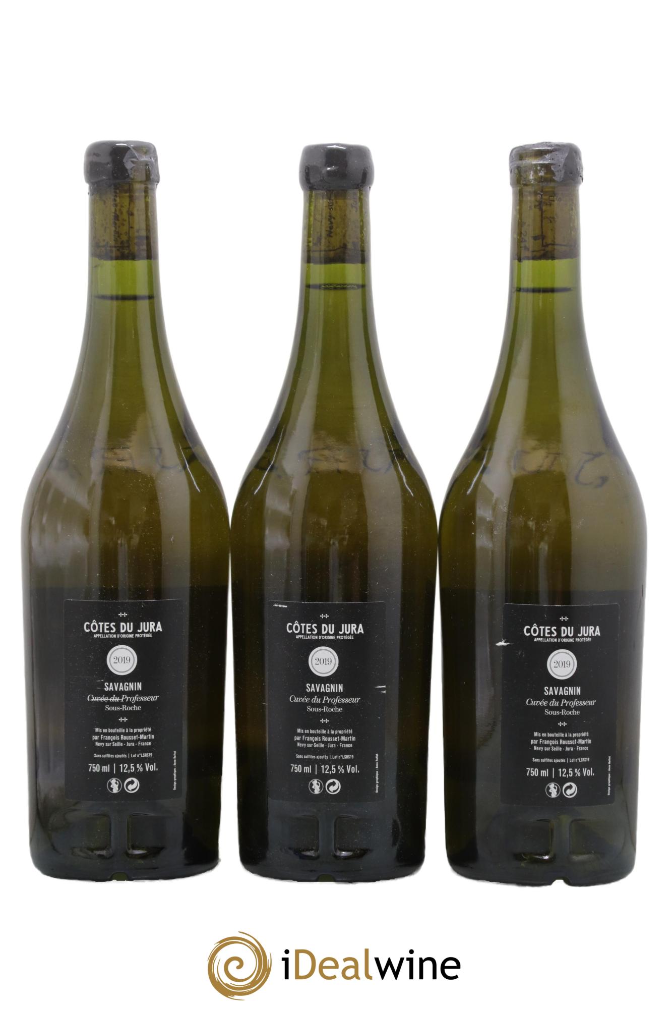 Côtes du Jura Cuvée Professeur Sous-Roche François Rousset Martin 2019 - Lot of 3 bottles - 1