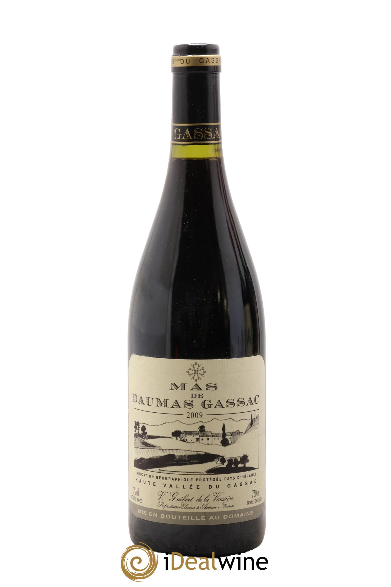 Saint-Guilhem-le-Désert - Cité d'Aniane Mas Daumas Gassac Famille Guibert de La Vaissière 2009 - Lot de 1 bouteille - 0