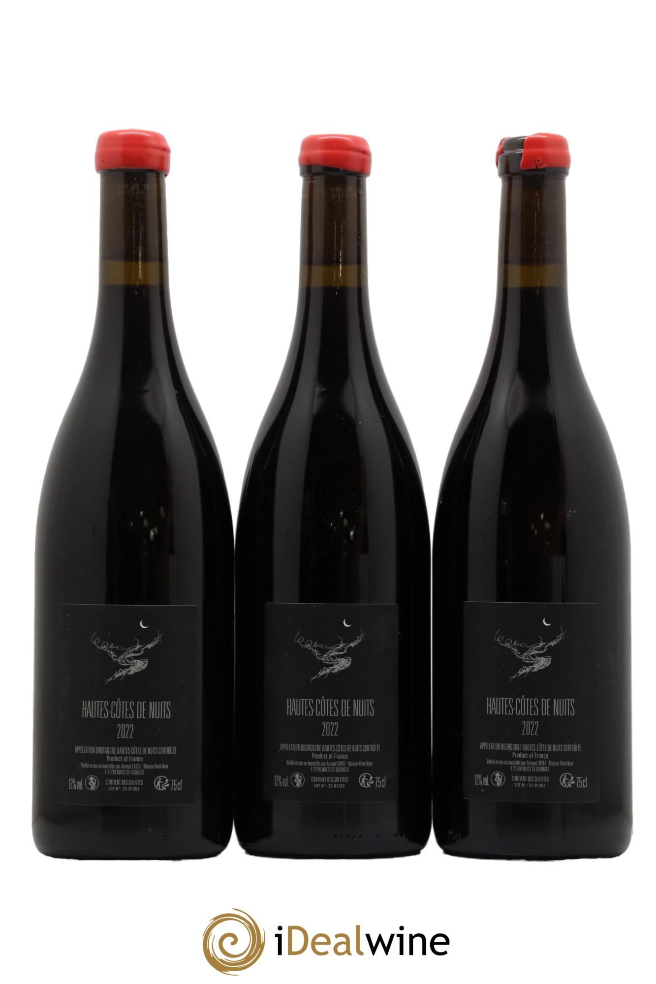Hautes-Côtes de Nuits Chevrey Maison Pinot Noar Arnaud Lopez 2022 - Lot de 3 bouteilles - 1