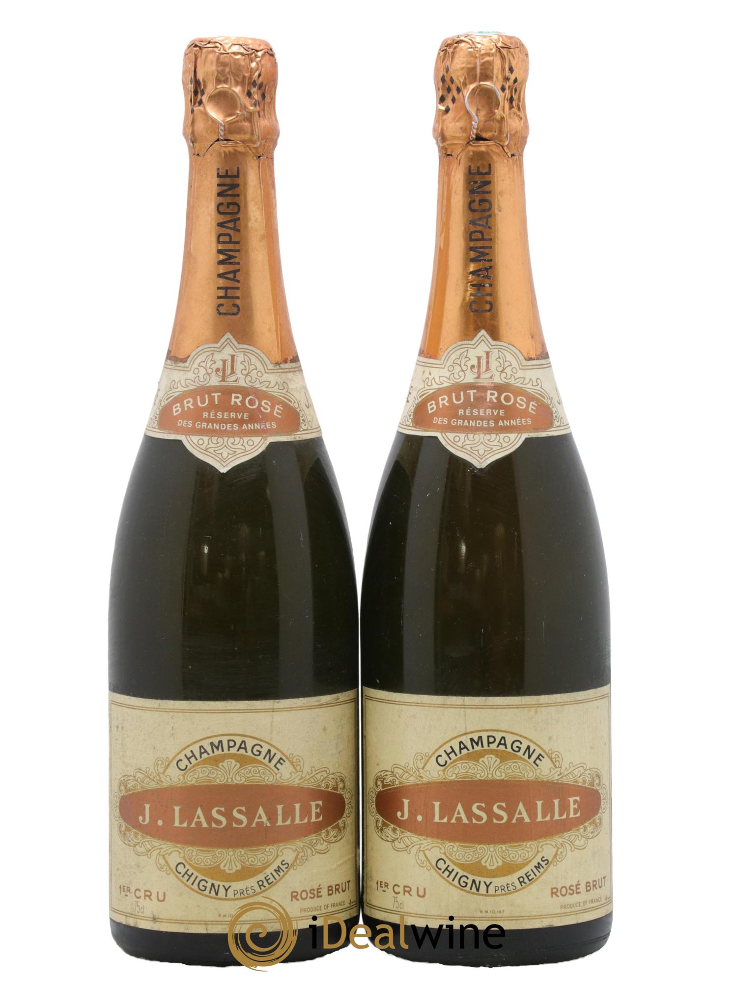 Champagne - Brut 1er cru Réserve des grandes années J. Lassalle - Lot de 2 bouteilles - 0
