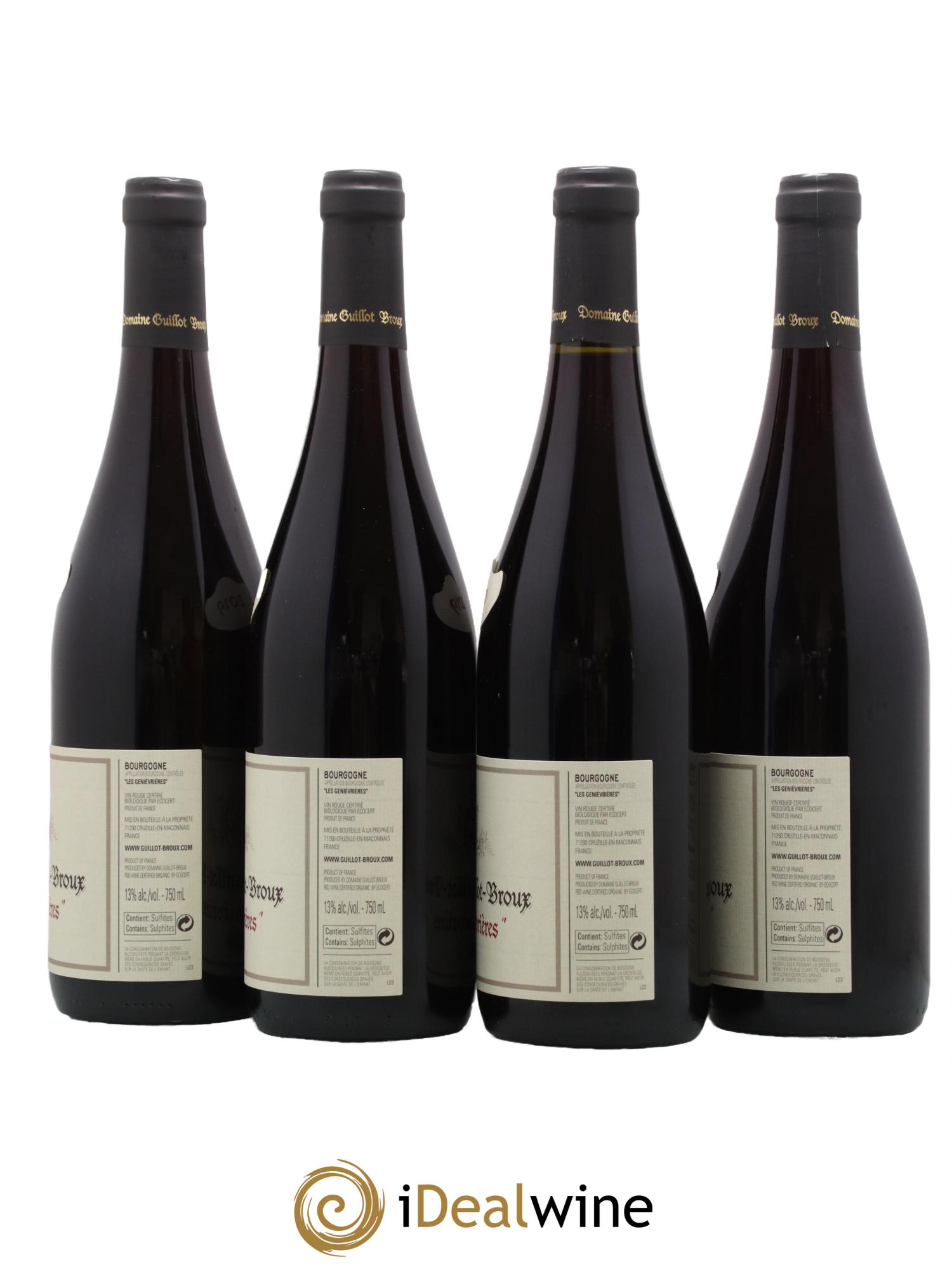 Bourgogne Les Geniévrières Guillot-Broux 2019 - Lot de 4 bouteilles - 1