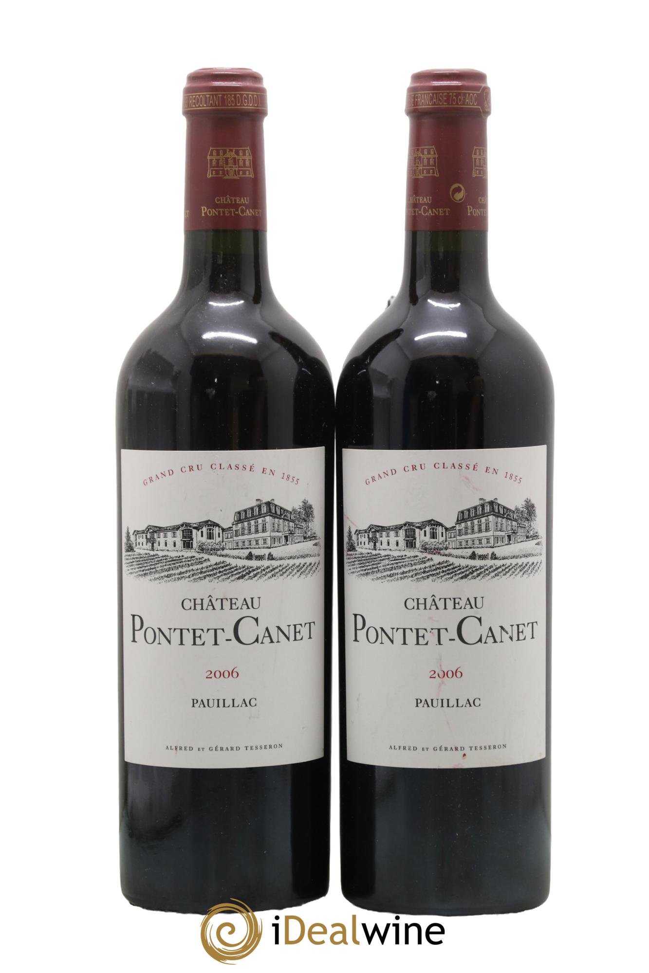 Château Pontet Canet 5ème Grand Cru Classé 2006 - Lot de 2 bouteilles - 0