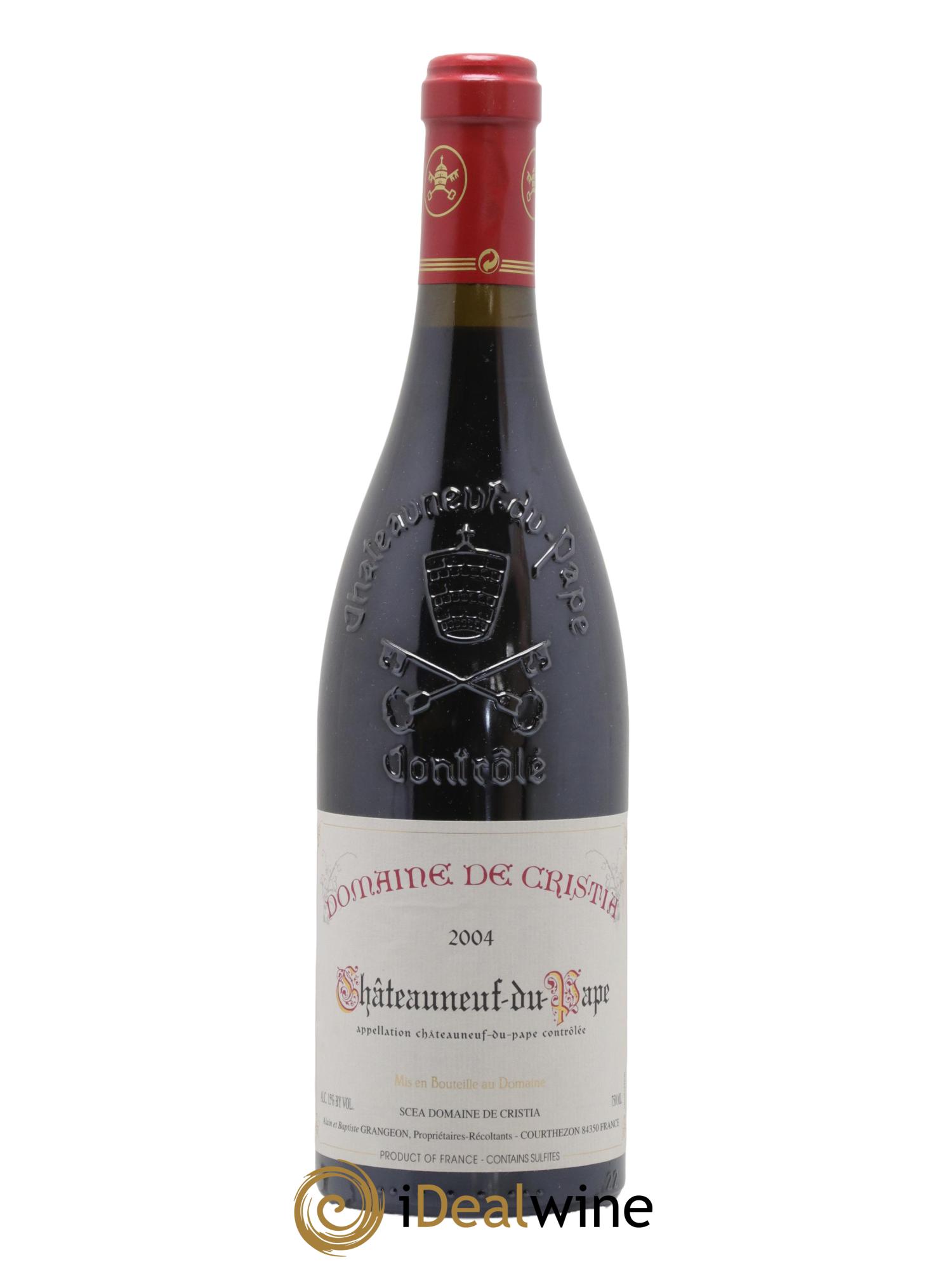 Châteauneuf-du-Pape Domaine de Cristia 2004 - Lot de 1 bouteille - 0