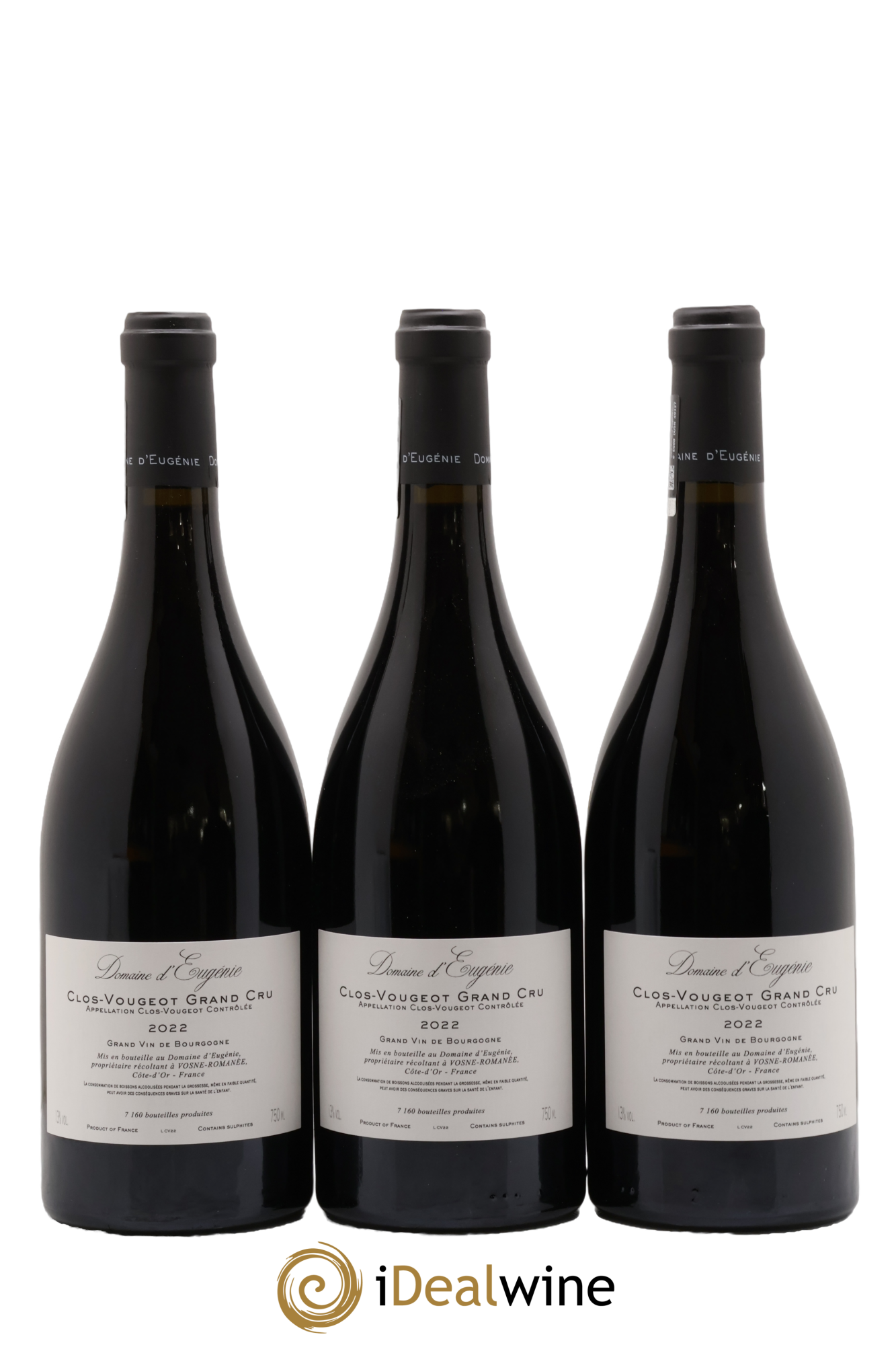 Clos de Vougeot Grand Cru Domaine René Engel - Domaine Eugénie 2022 - Lot de 3 bouteilles - 1