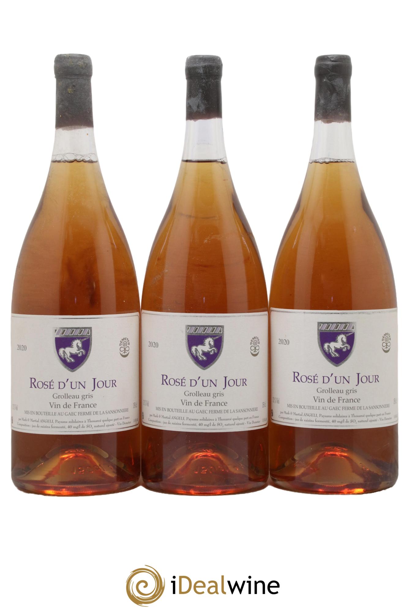 Vin de France Rosé d'un jour Mark Angeli (Domaine) - Ferme de la Sansonnière 2020 - Lotto di 3 magnum - 0