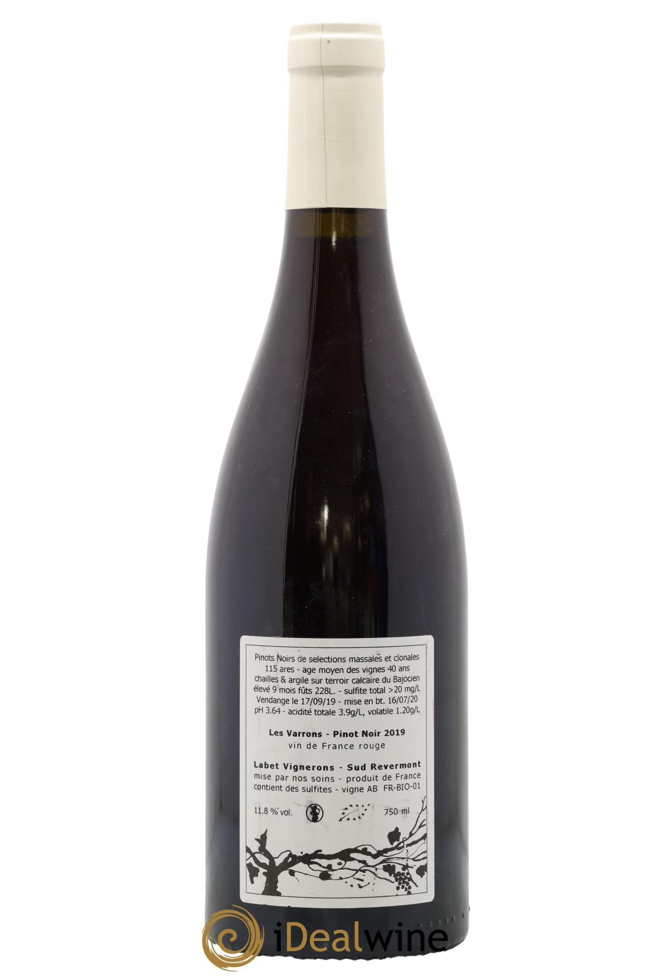 Côtes du Jura Pinot Noir Les Varrons Romain - Julien - Charline Labet 2019 - Lotto di 1 bottiglia - 1