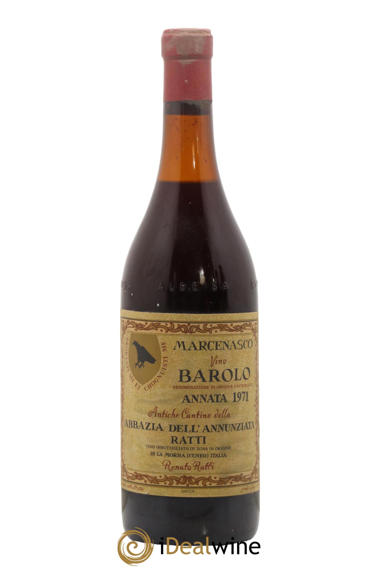Barolo DOCG Marcenasco Renato Ratti 1971 - Lot de 1 bouteille - 0