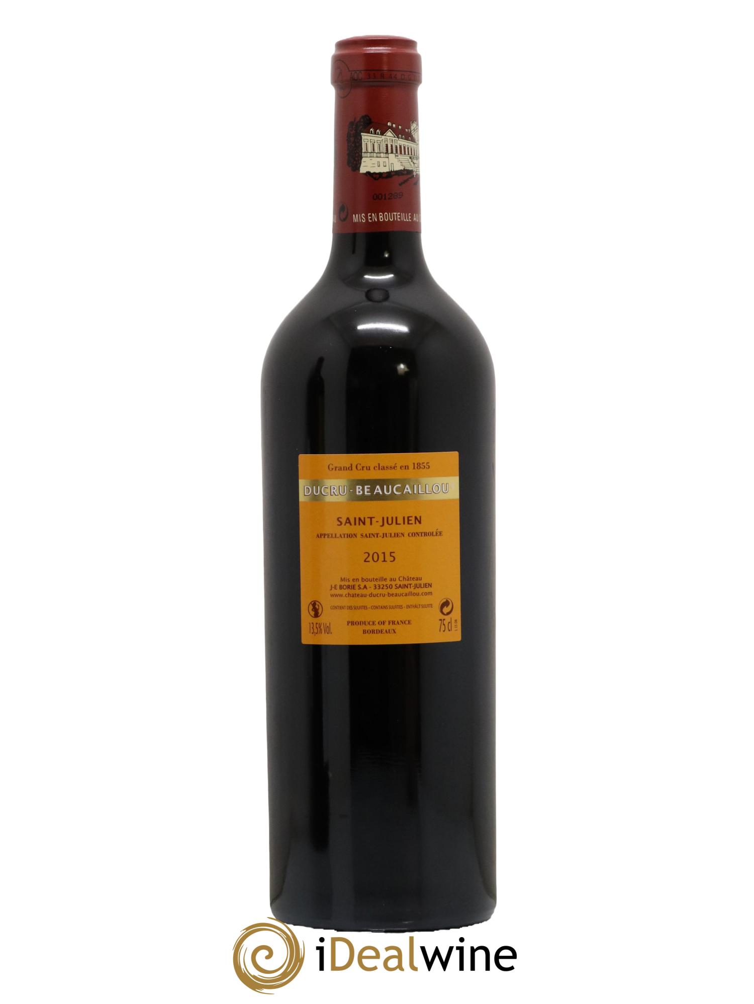 Château Ducru Beaucaillou 2ème Grand Cru Classé  2015 - Lot of 1 bottle - 1