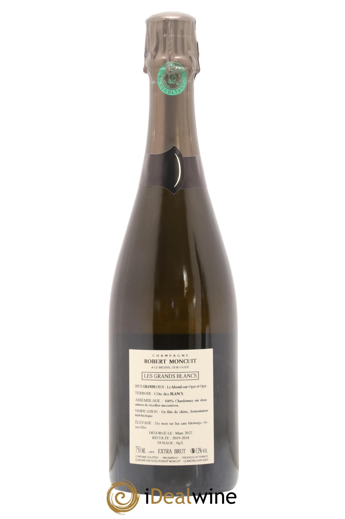 Les Grands Blancs Grand Cru Extra-Brut Robert Moncuit - Posten von 1 Flasche - 1