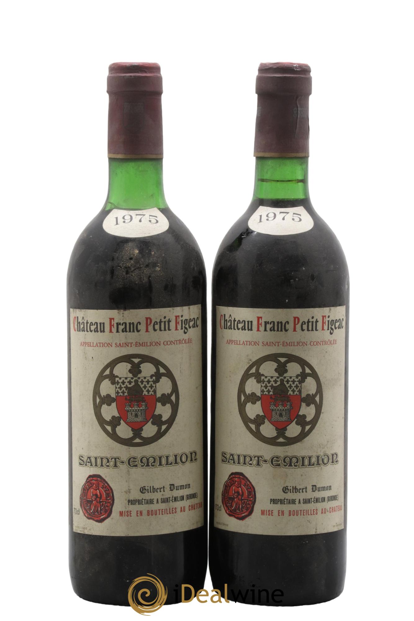 Saint-Émilion Château Franc Petit Figeac 1975 - Lot de 2 bouteilles - 0