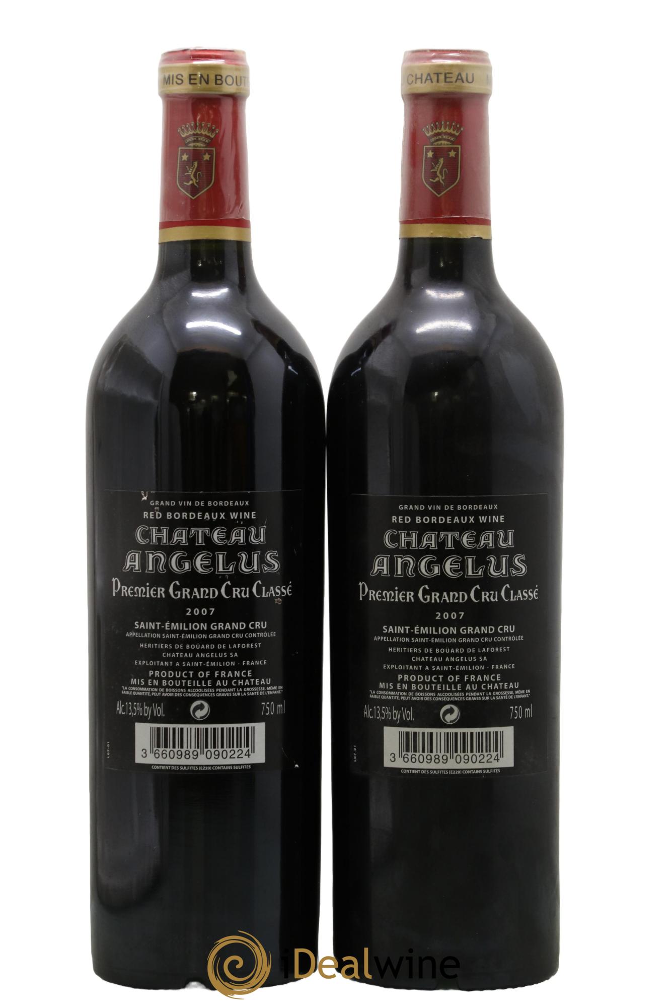 Château Angélus 1er Grand Cru Classé A 2007 - Posten von 2 Flaschen - 1