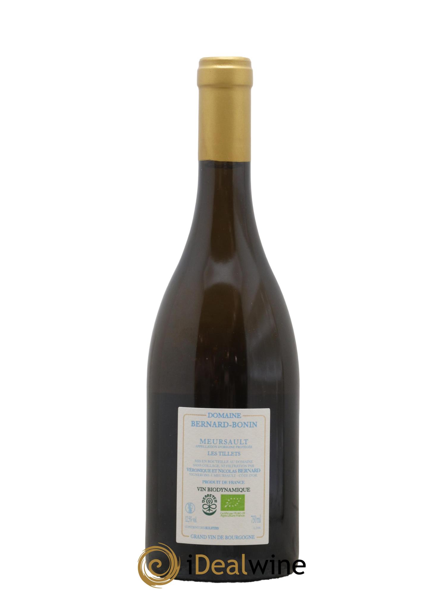 Meursault Les Tillets Bernard Bonin 2021 - Lot de 1 bouteille - 1
