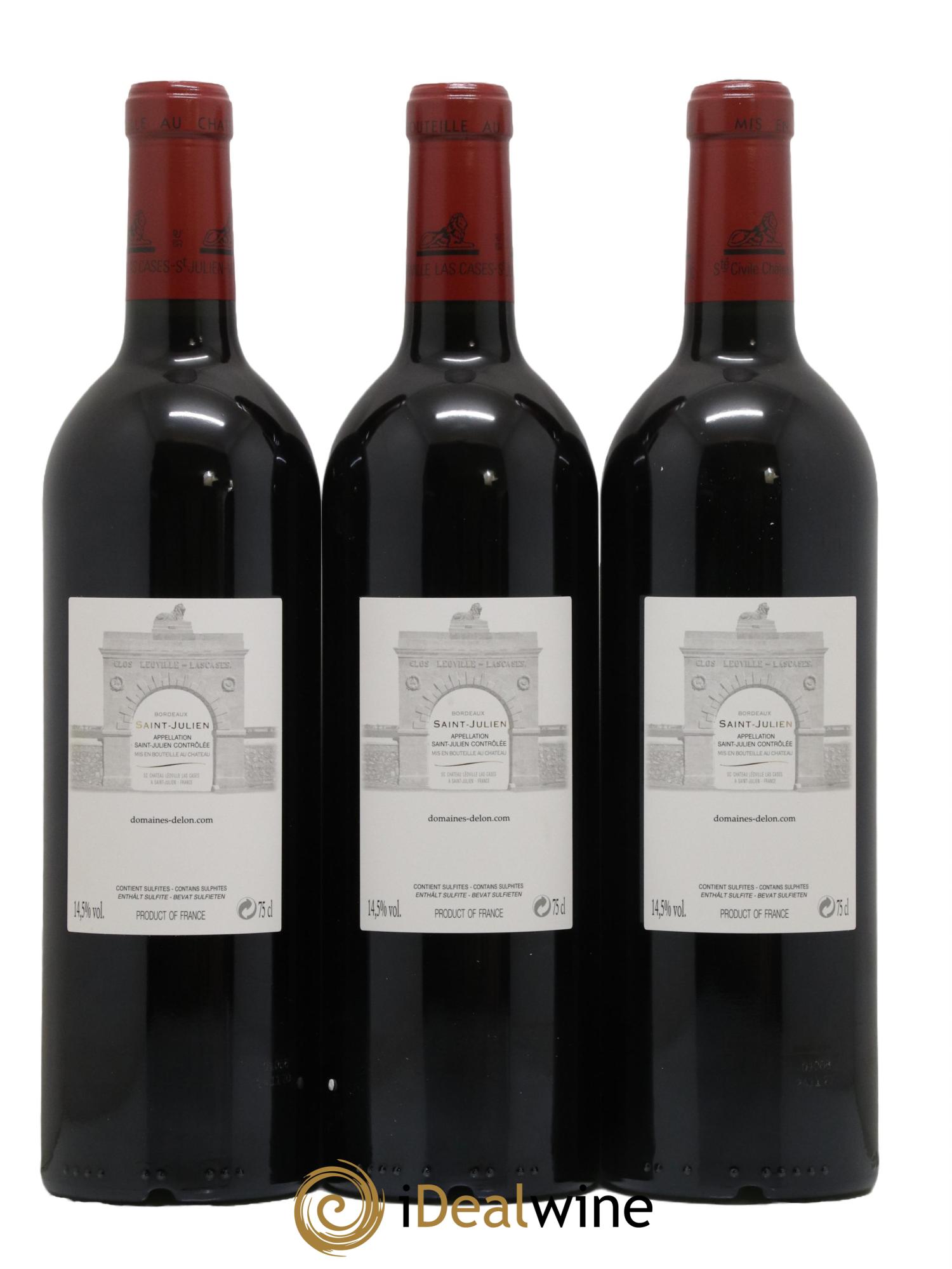 Château Léoville Las Cases 2ème Grand Cru Classé 2018 - Lot of 3 bottles - 1