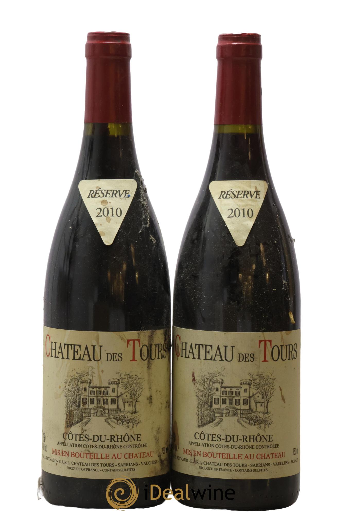 Côtes-du-Rhône Château des Tours Emmanuel Reynaud 2010 - Lot de 2 bouteilles - 0