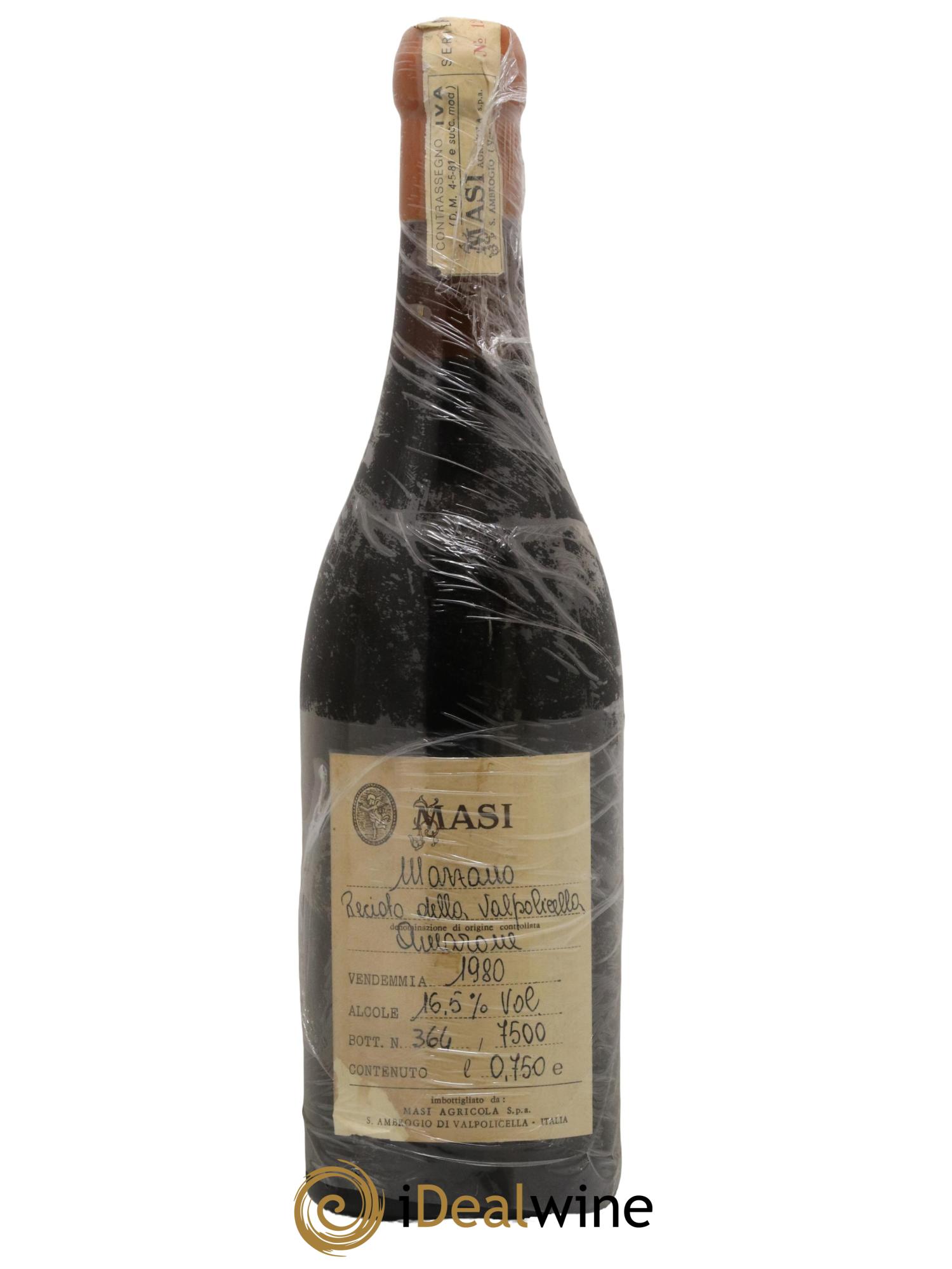 Amarone della Valpolicella DOC Recioto della Valpollicella Masi 1980 - Lot de 1 bouteille - 0