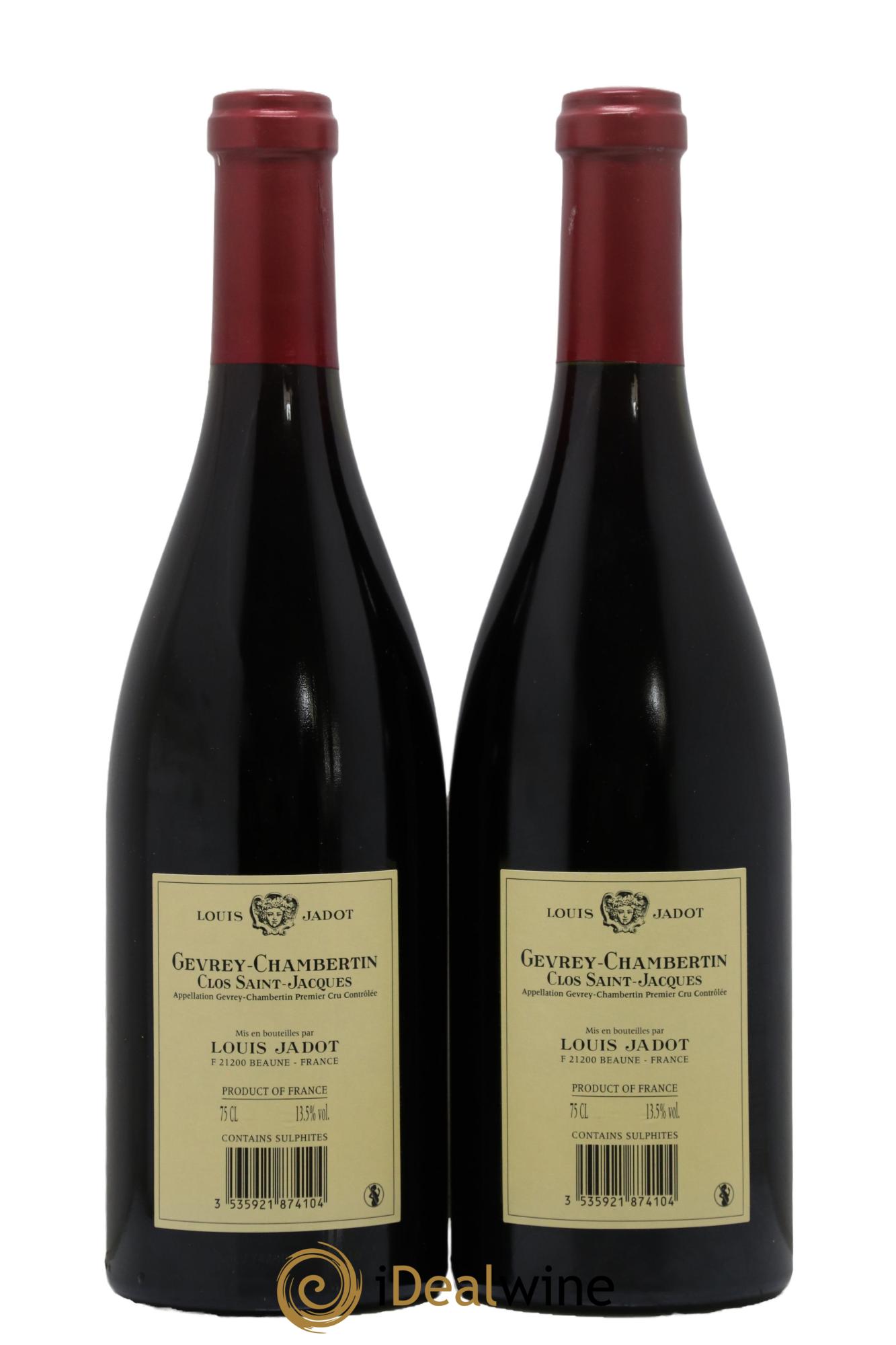 Gevrey-Chambertin 1er Cru Clos Saint Jacques Domaine Louis Jadot 2012 - Lotto di 2 bottiglie - 1