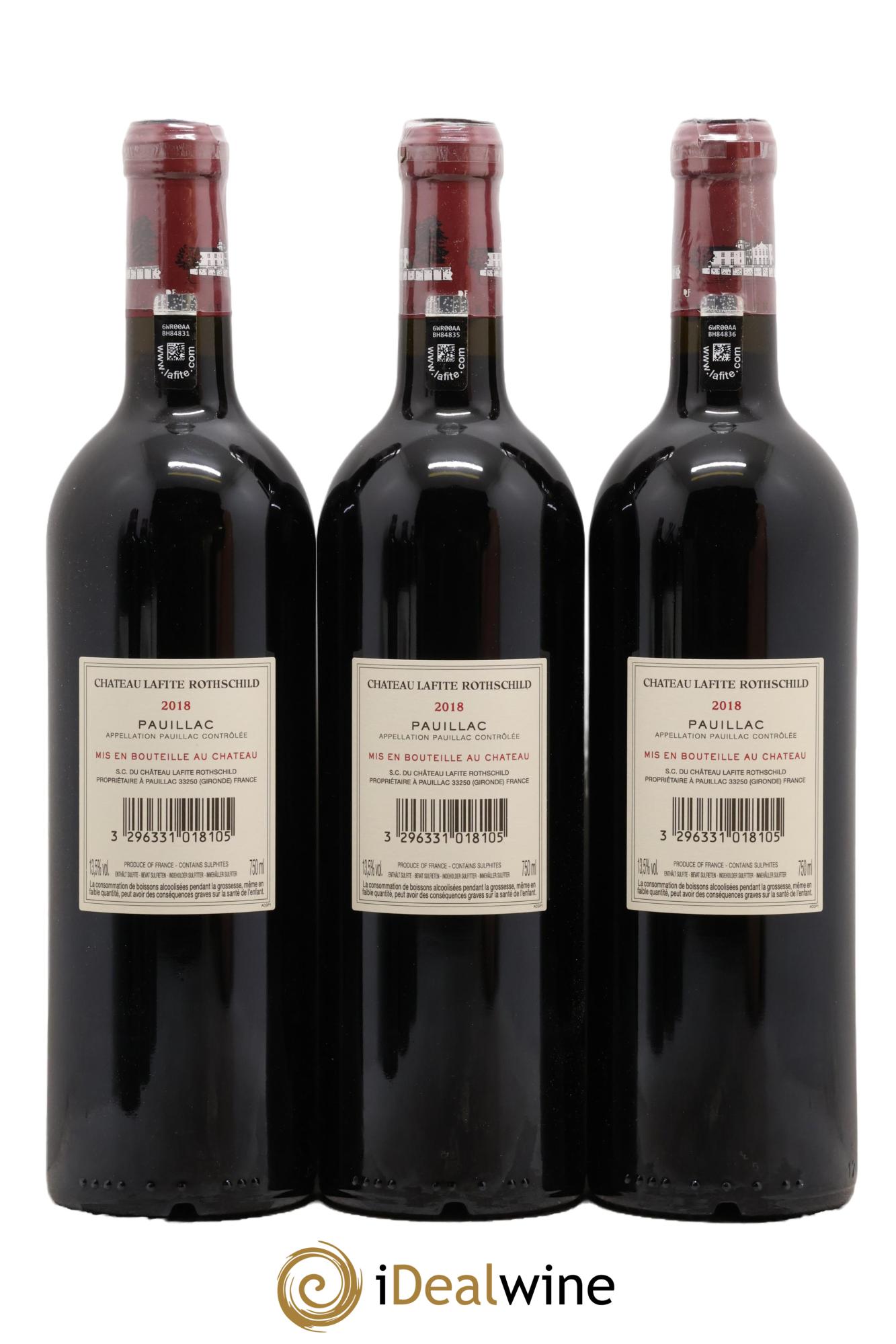 Château Lafite Rothschild 1er Grand Cru Classé 2018 - Lot de 6 bouteilles - 2