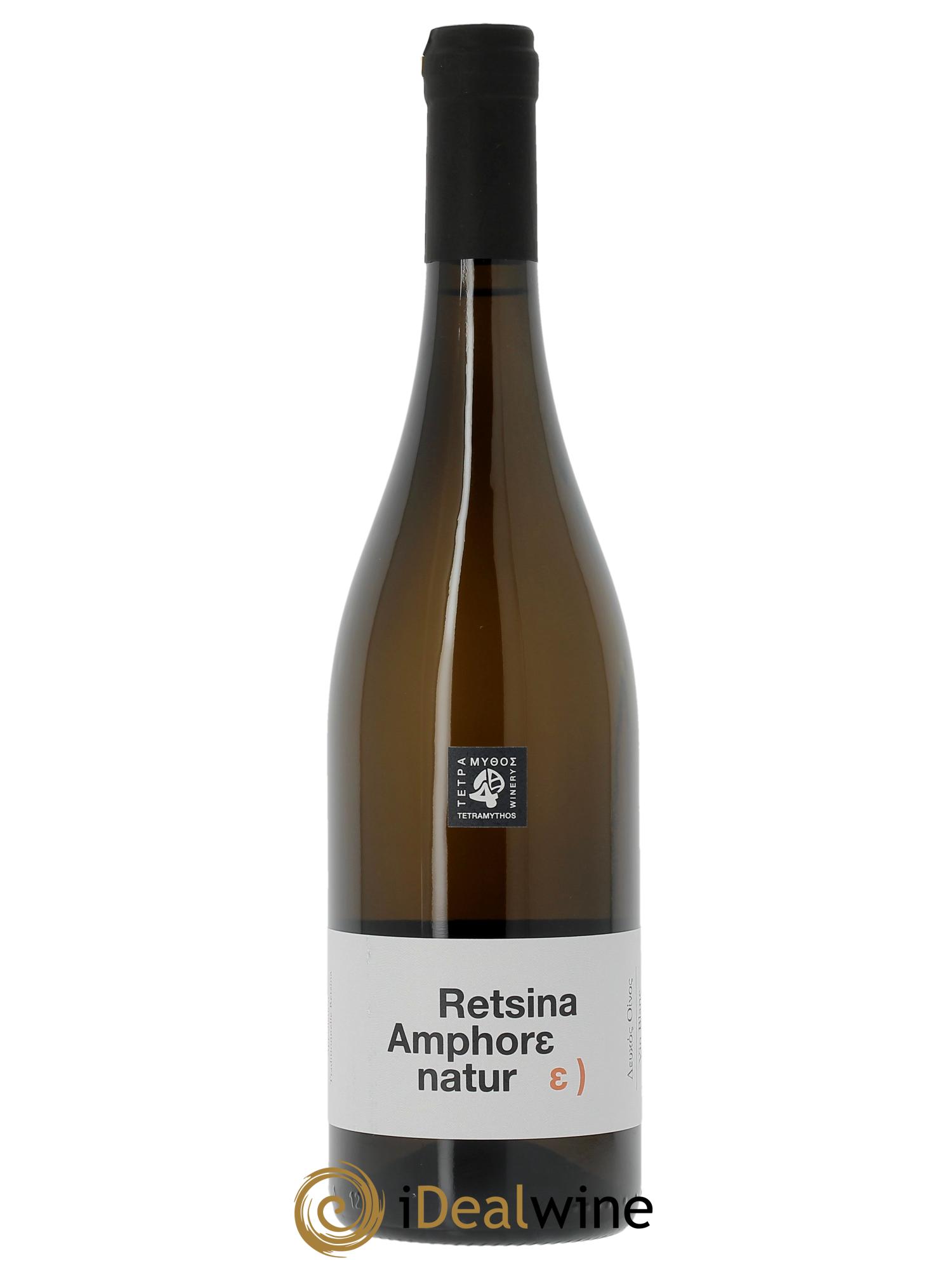 IGP Peloponèse Tetramythos Retsina Amphore Nature 2024 - Lot de 1 bouteille - 0