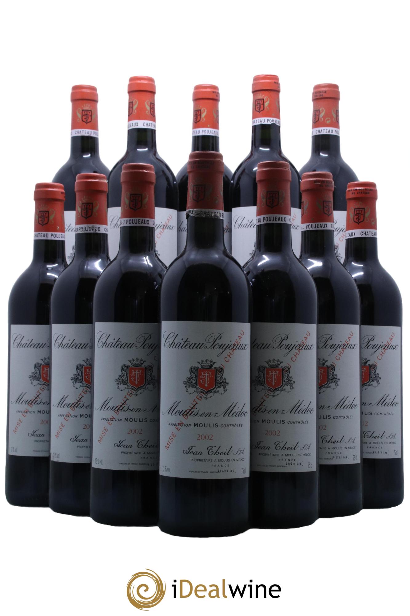 Château Poujeaux 2002 - Lot de 12 bouteilles - 0
