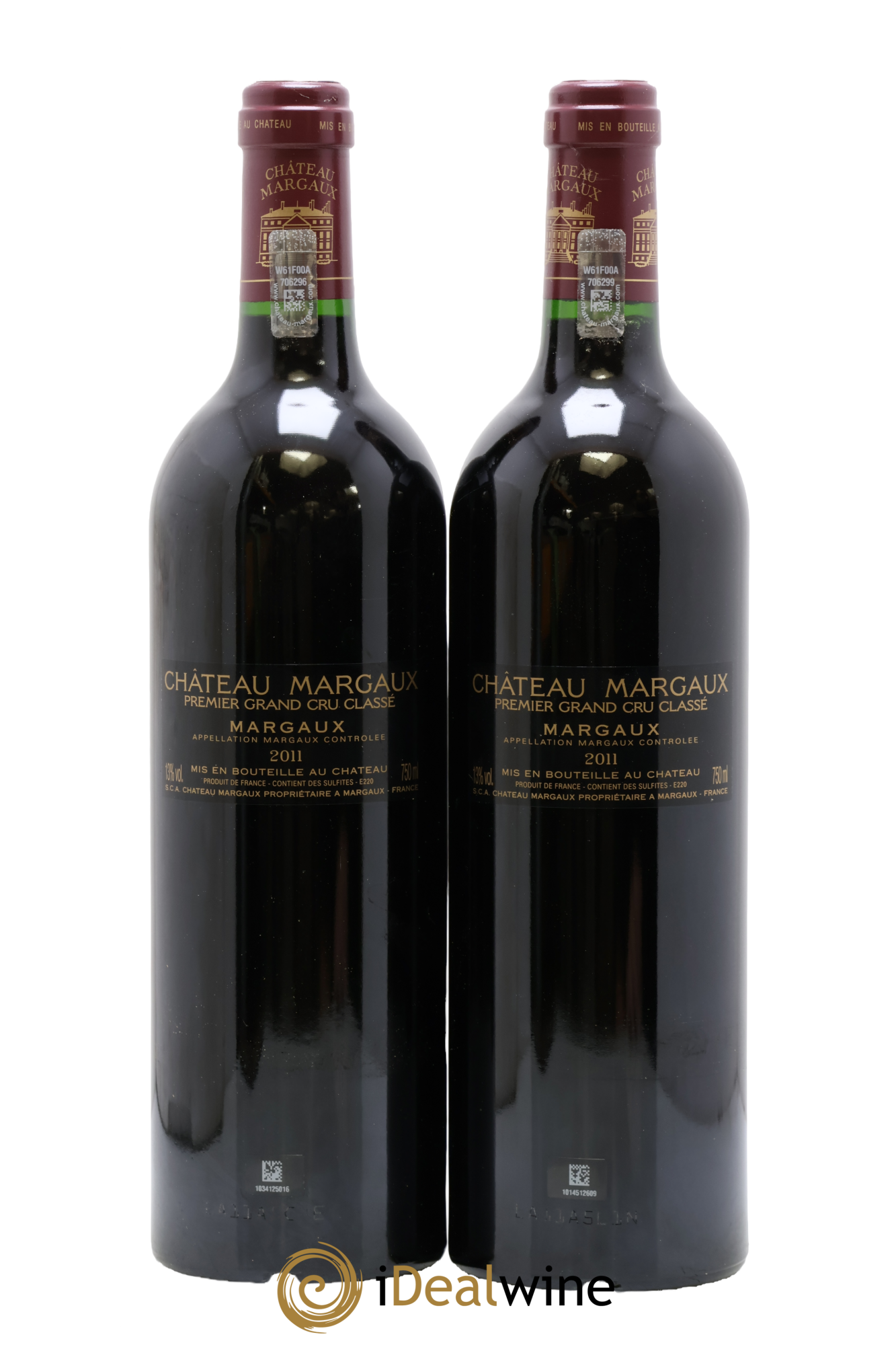 Château Margaux 1er Grand Cru Classé 2011 - Lot de 2 bouteilles - 1