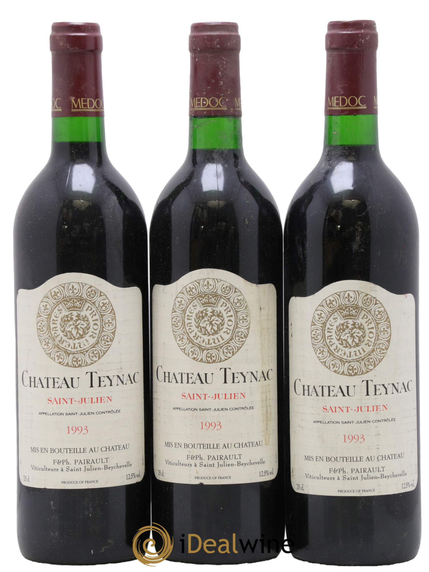 Château Teynac 1993 - Lotto di 3 bottiglie - 0