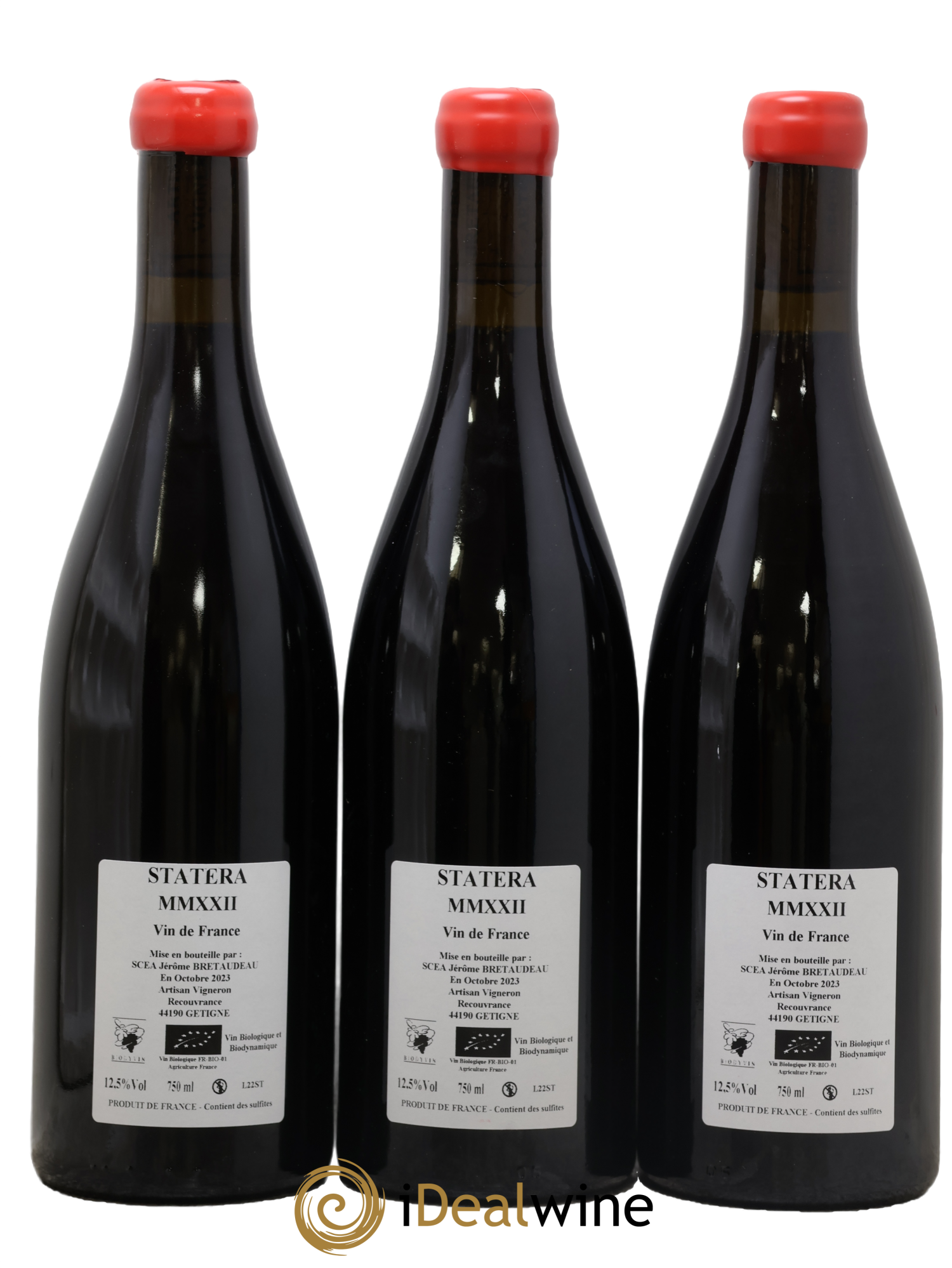 Vin de France Statera Jérôme Bretaudeau - Domaine de Bellevue 2022 - Lot de 3 bouteilles - 1