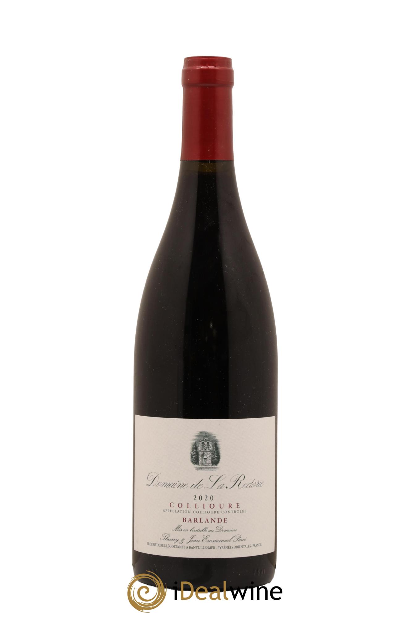 Collioure La Rectorie (Domaine de) Barlande Thierry et Jean Emmanuel Parcé 2020 - Lot de 1 bouteille - 0