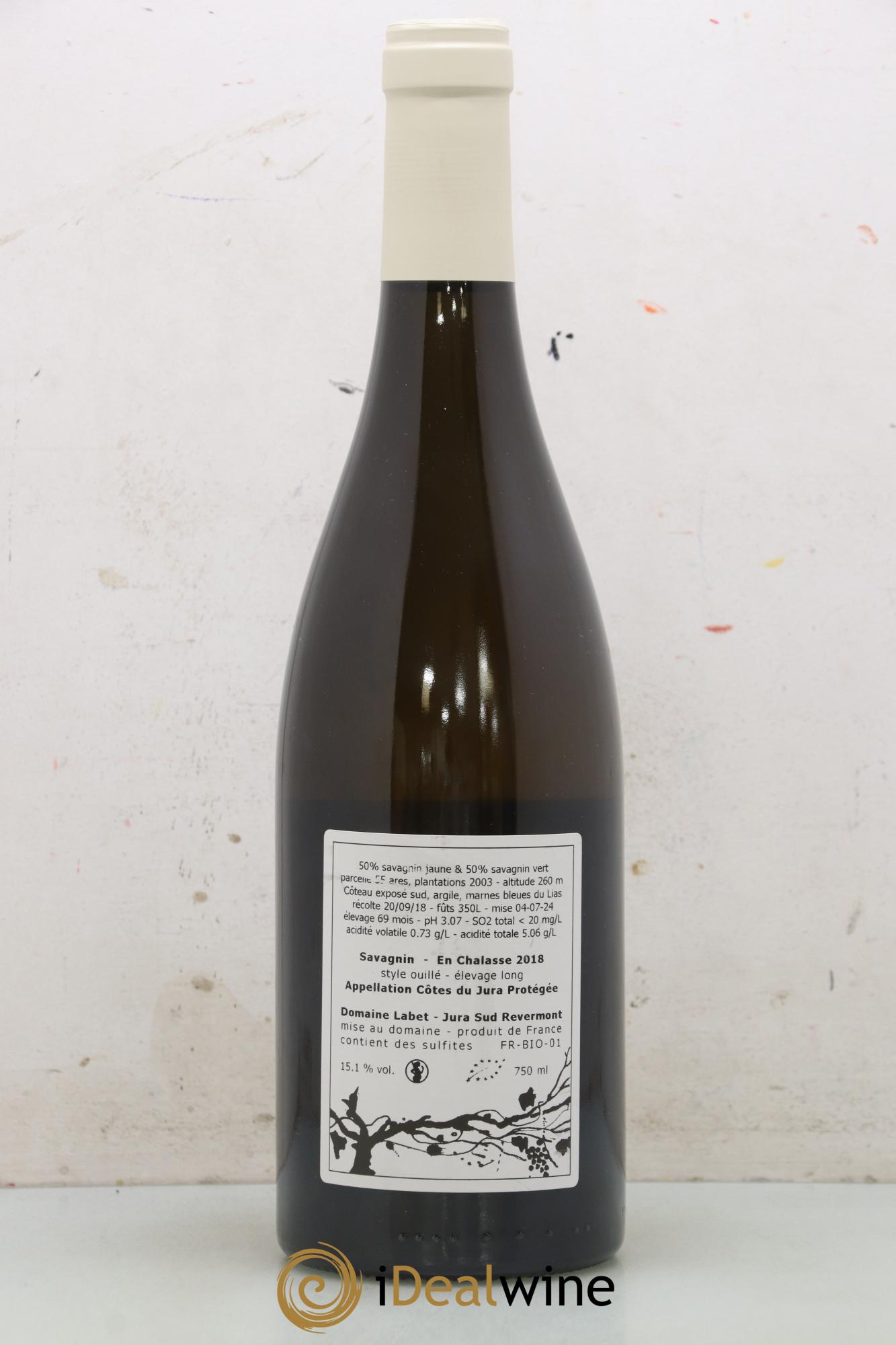 Côtes du Jura Savagnin en Chalasse Elevage Long Romain - Julien - Charline Labet 2018 - Lot de 1 bouteille - 2
