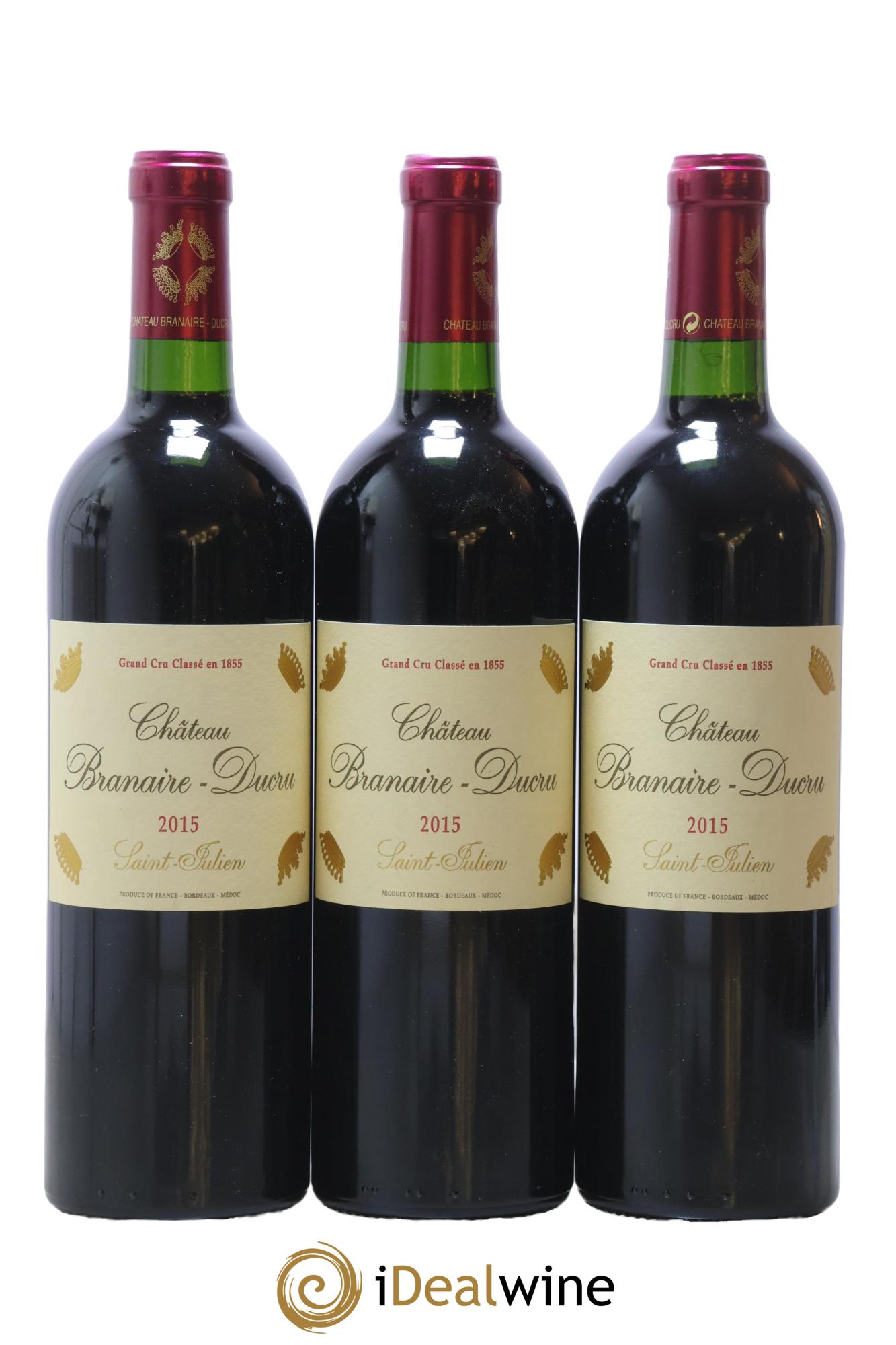 Château Branaire Ducru 4ème Grand Cru Classé 2015 - Posten von 3 Flaschen - 0