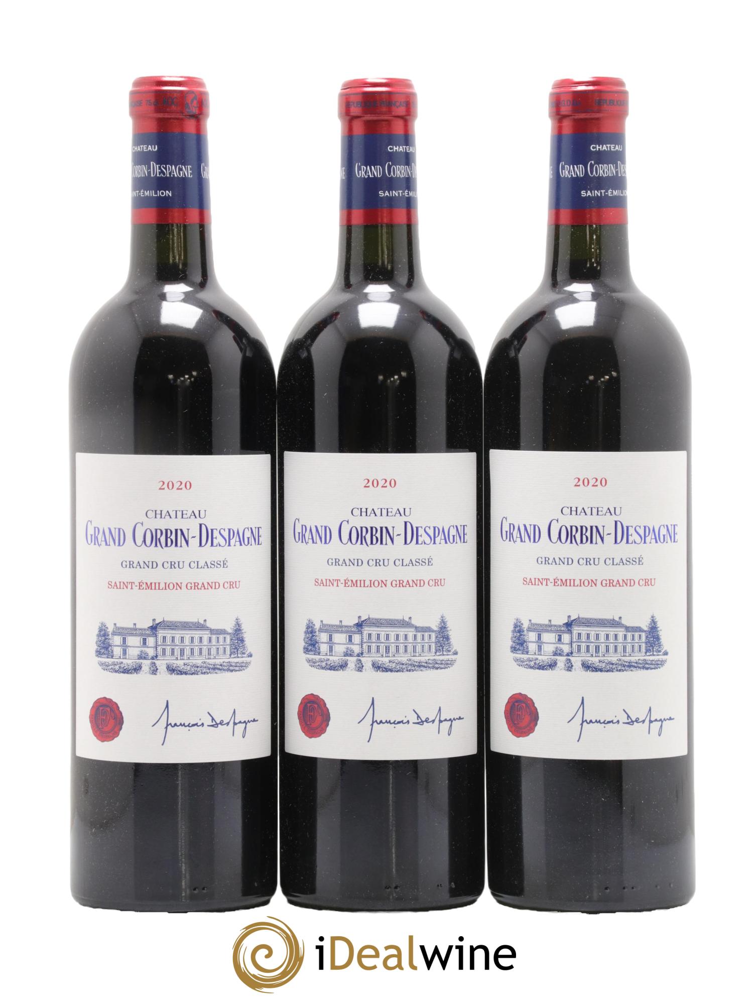 Château Grand Corbin Despagne Grand Cru Classé 2020 - Lot de 6 bouteilles - 1