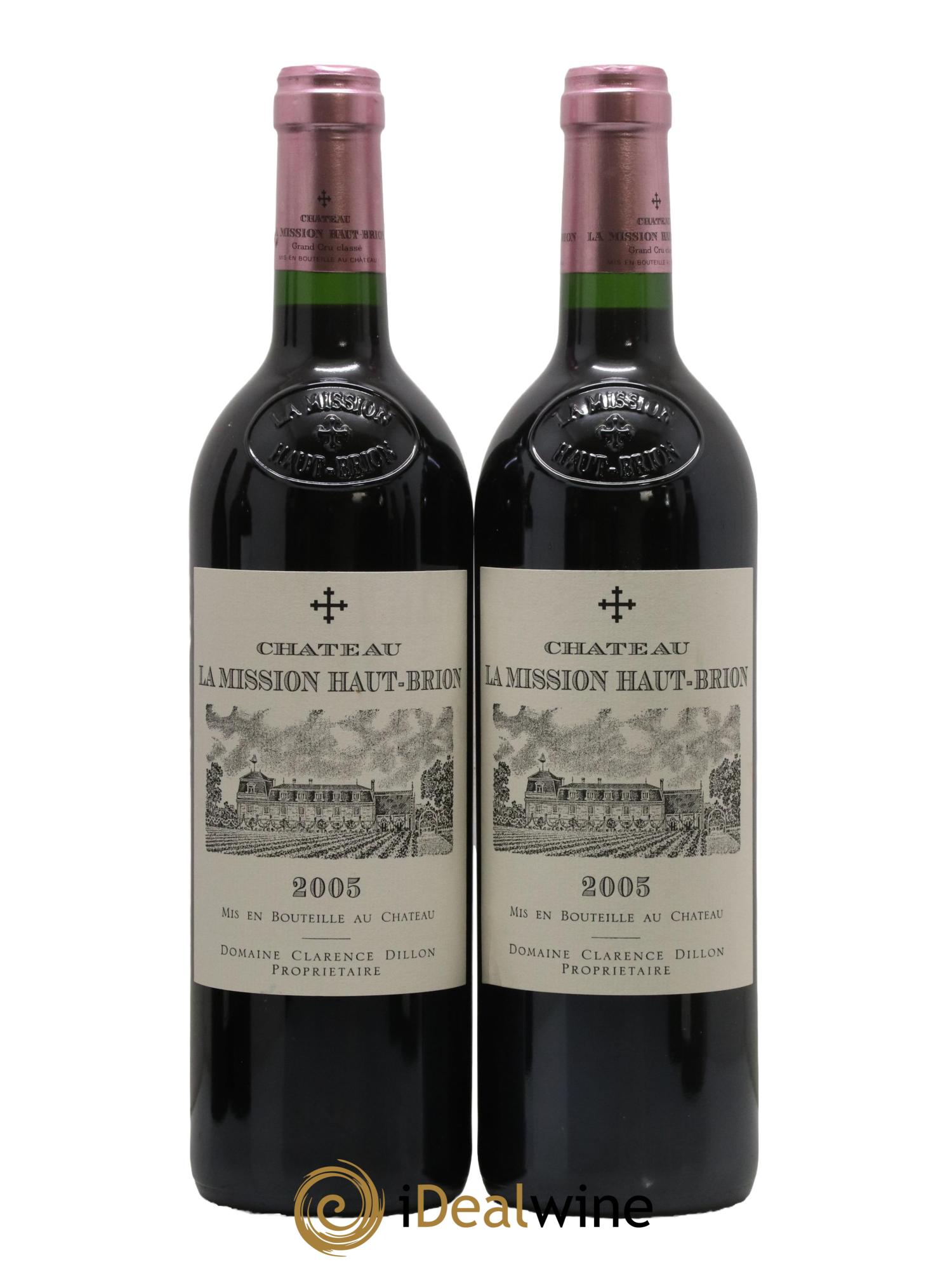 Château la Mission Haut-Brion Cru Classé de Graves 2005 - Lot of 2 bottles - 0