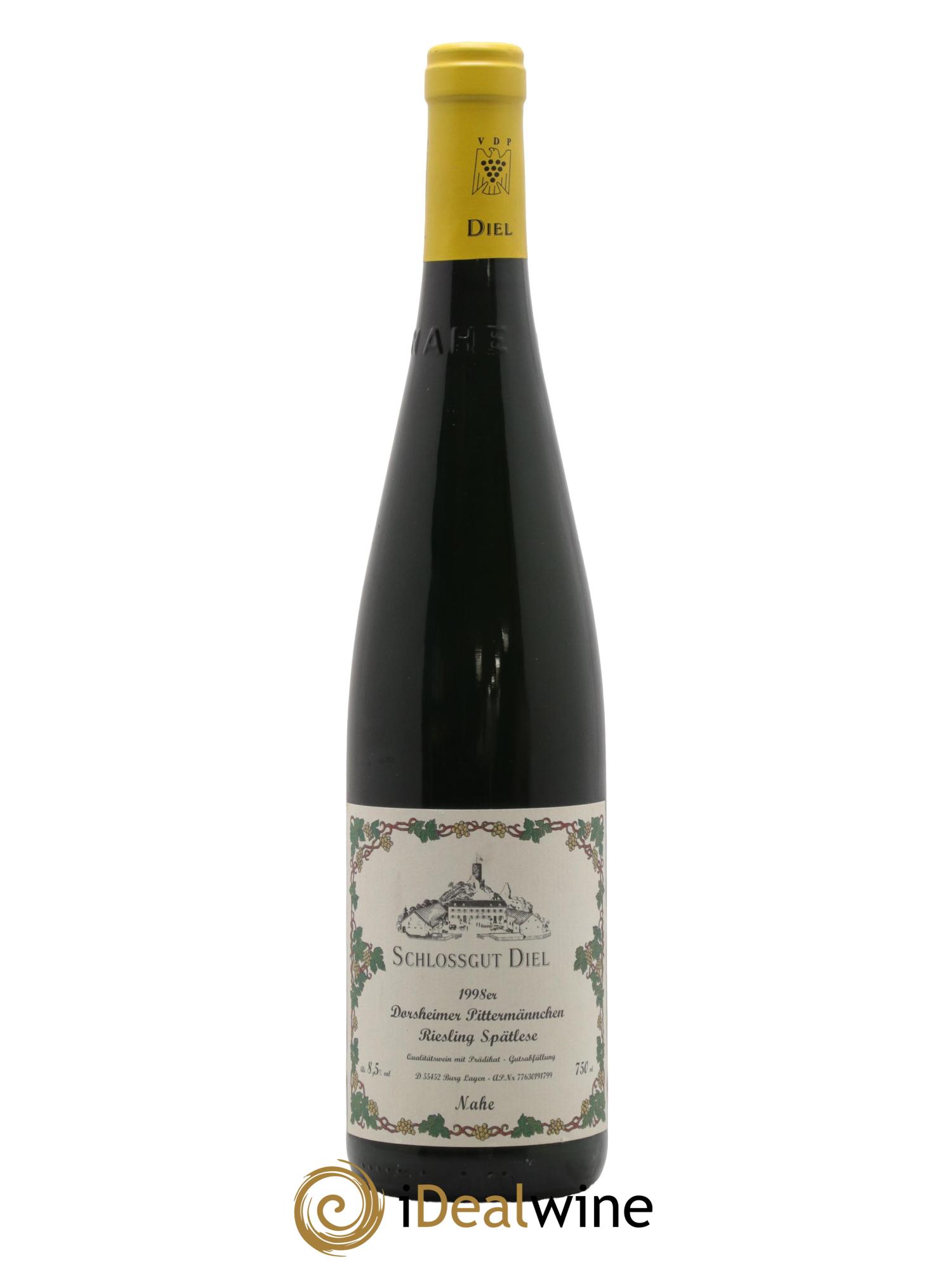 Allemagne Nahe Riesling Spatlese Dorsheimer Pittermannchen Weingut Schlossgut Diel 1998 - Lot de 1 bouteille - 0