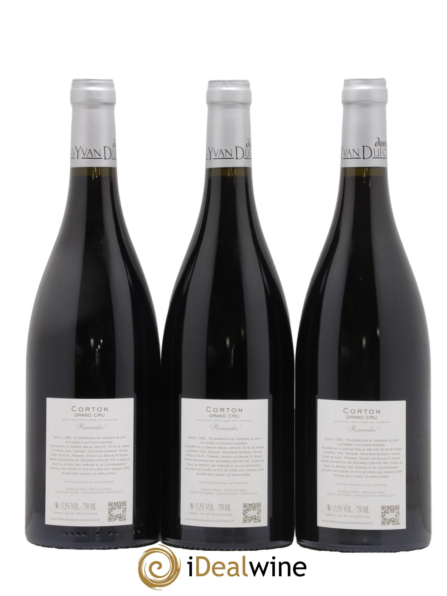 Corton Grand Cru Renardes Guy Et Yvan Dufouleur 2022 - Posten von 3 Flaschen - 1