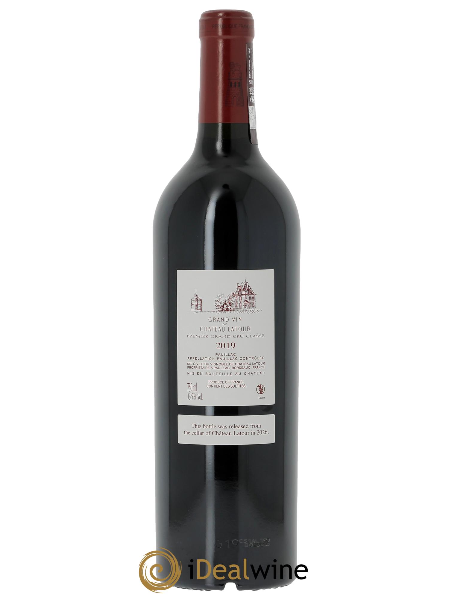 Château Latour 1er Grand Cru Classé (CBO à partir de 3 bts) 2019 - Lot de 1 bouteille - 1
