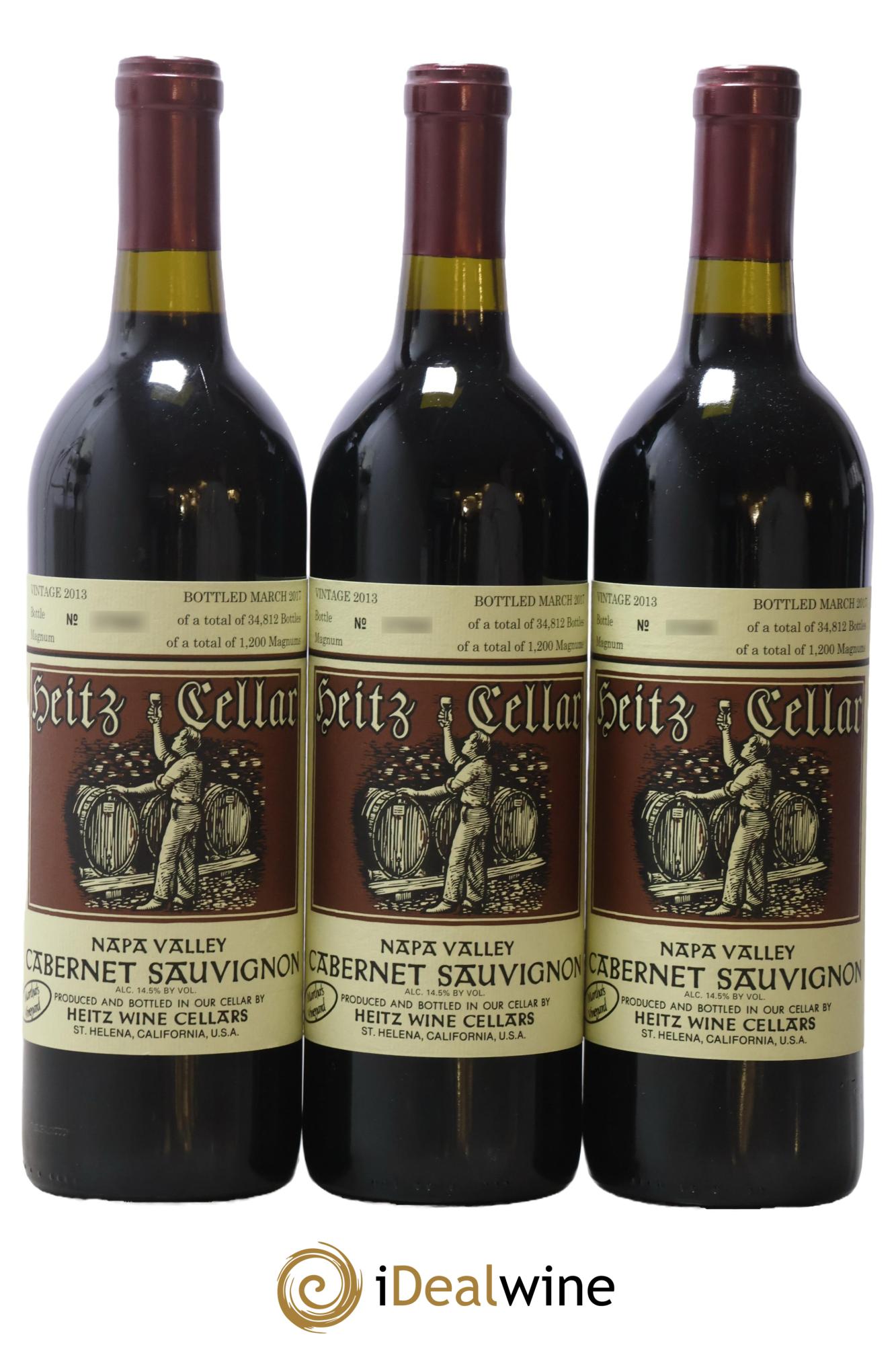 Napa Valley Cabernet Sauvignon Martha's Vineyard Heitz Cellar 2013 - Lot de 3 bouteilles - 0