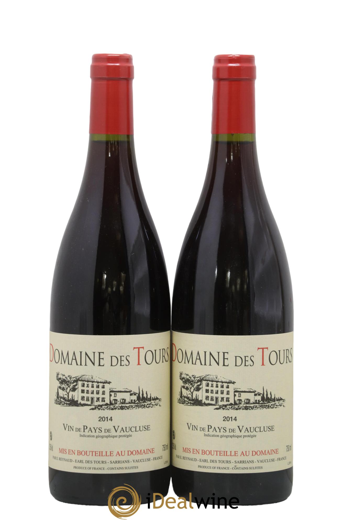 IGP Vaucluse (Vin de Pays de Vaucluse) Domaine des Tours Emmanuel Reynaud 2014 - Lot de 2 bouteilles - 0