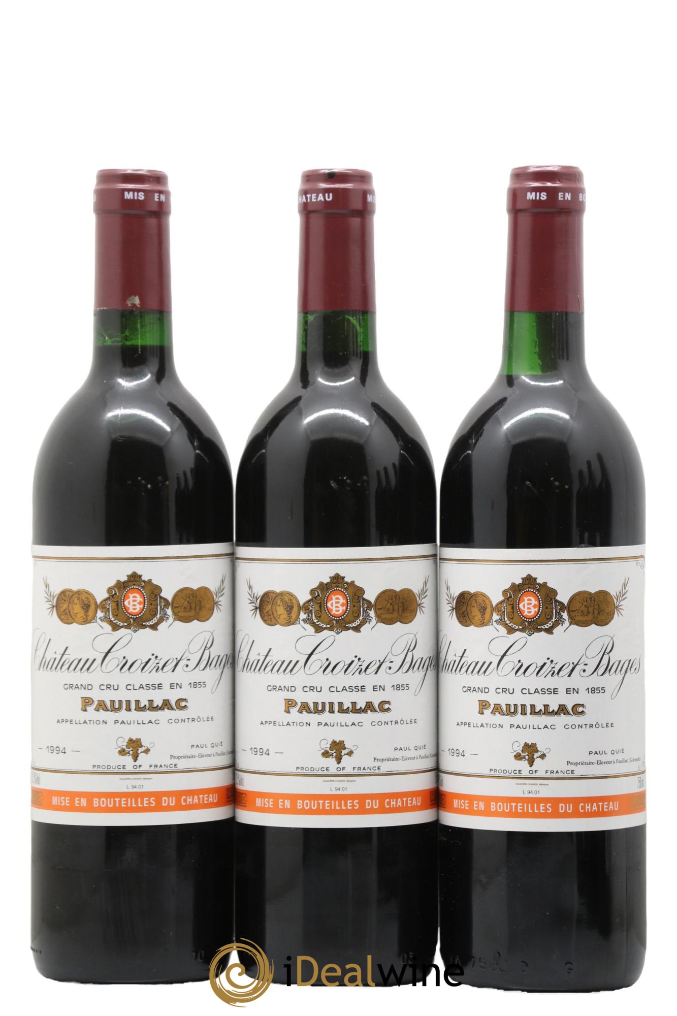 Château Croizet Bages 5ème Grand Cru Classé  1994 - Lot of 12 bottles - 3