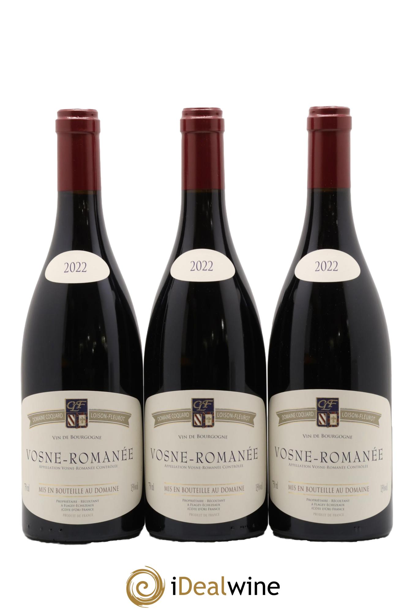 Vosne-Romanée Coquard Loison-Fleurot 2022 - Lote de 3 botellas - 0